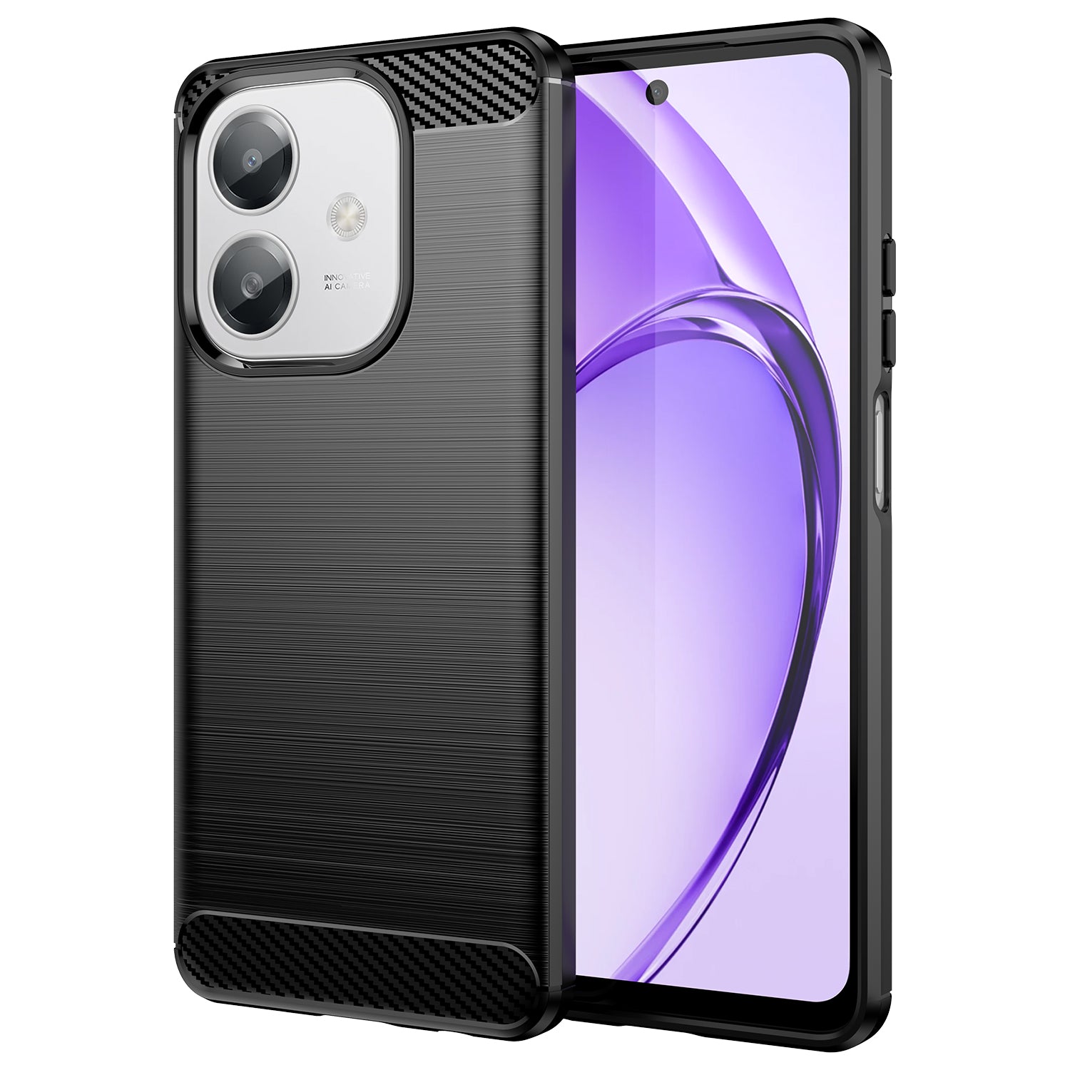 OPPO A60 5G Carbon Fibre Brushed Case (Black)