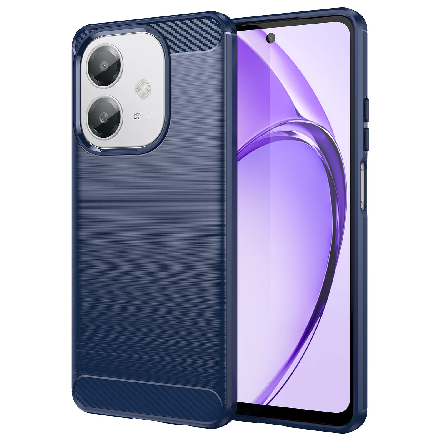 OPPO A60 5G Carbon Fibre Brushed Case (Navy)