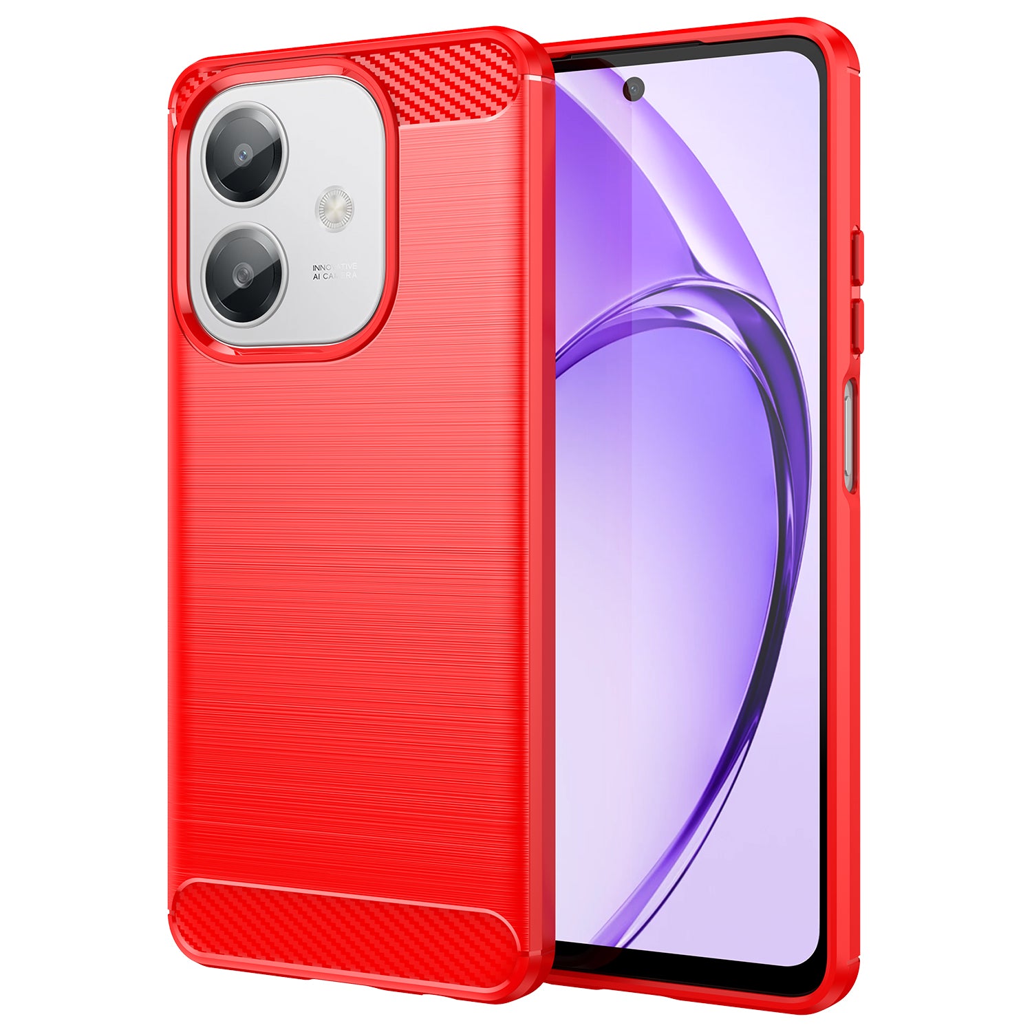 OPPO A60 5G Carbon Fibre Brushed Case (Red)