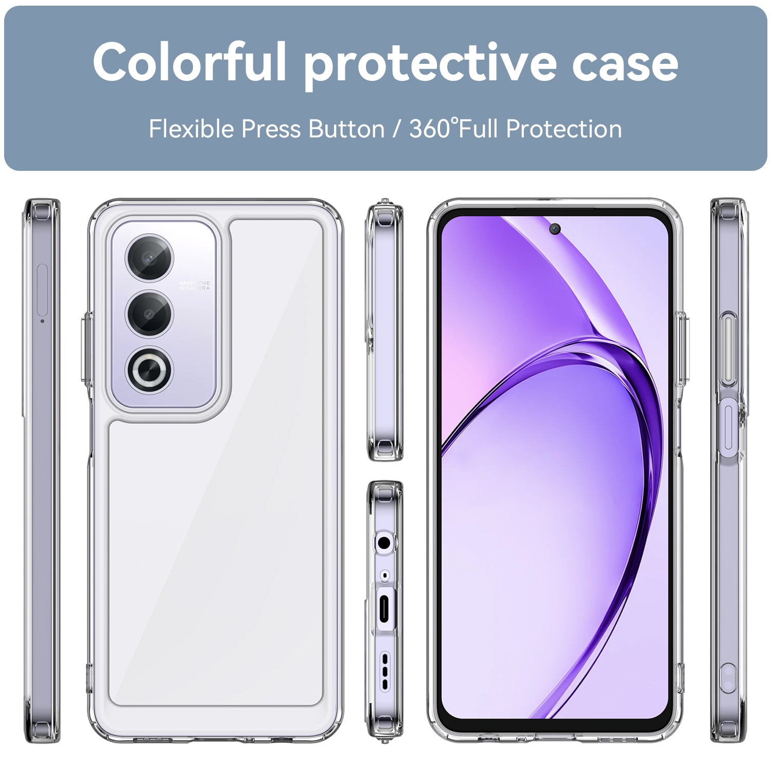 OPPO A80 5G Soft TPU Bumper Case (Clear)