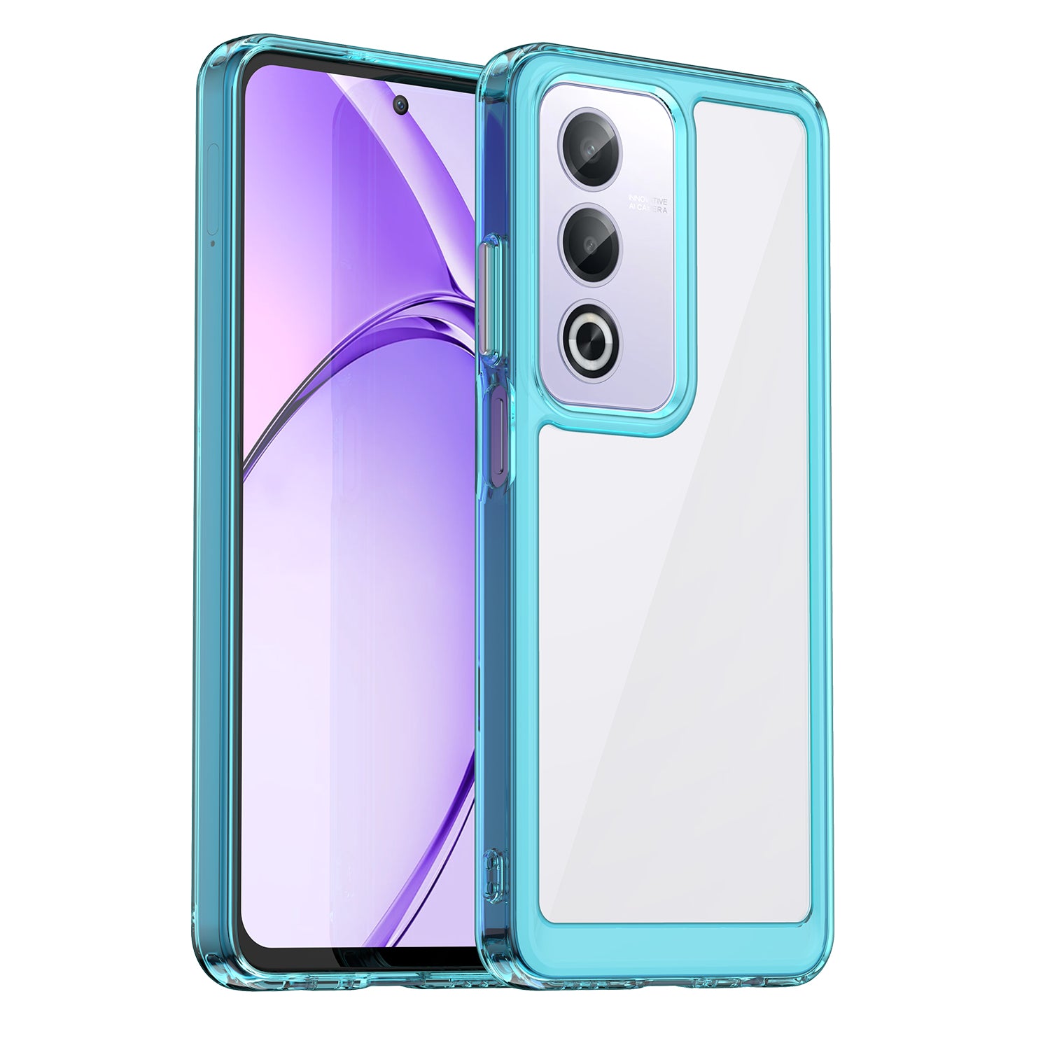 OPPO A80 5G Soft TPU Bumper Case (Clear Blue)