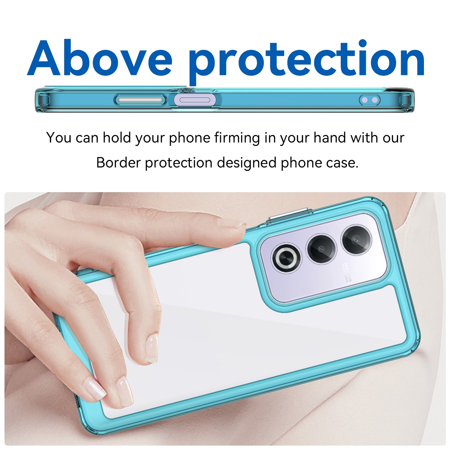 OPPO A80 5G Soft TPU Bumper Case (Clear Blue)