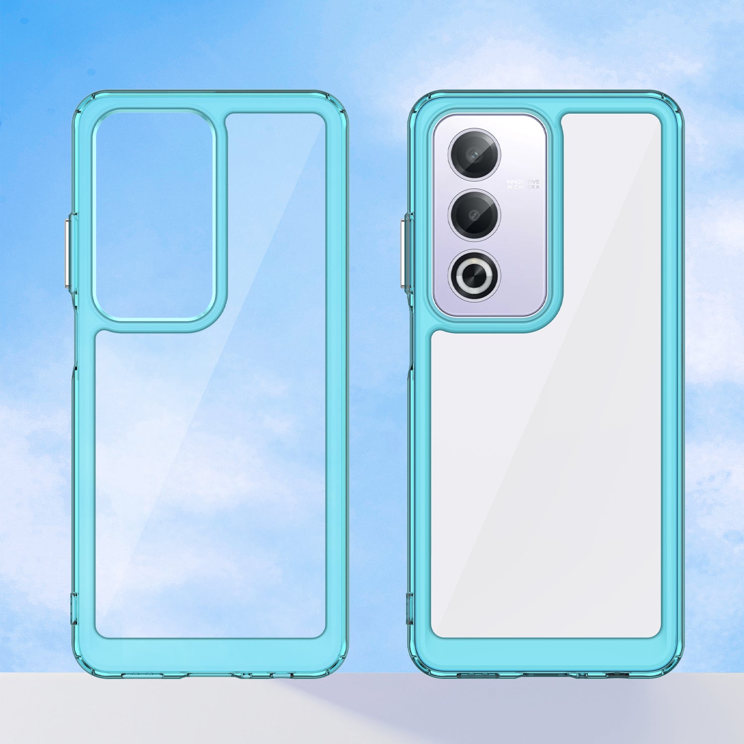 OPPO A80 5G Soft TPU Bumper Case (Clear Blue)