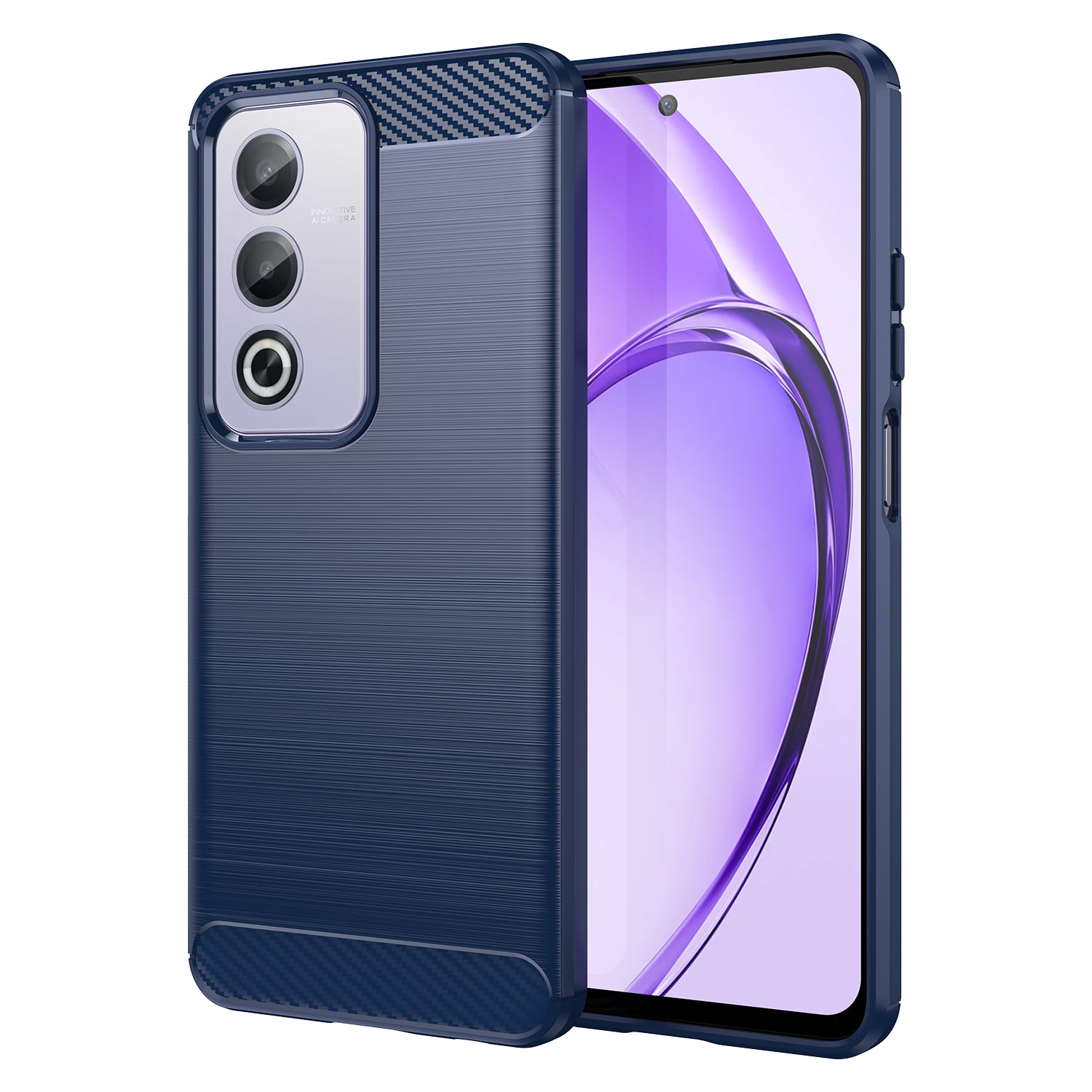 OPPO A80 5G Carbon Fibre Brushed Case (Navy)