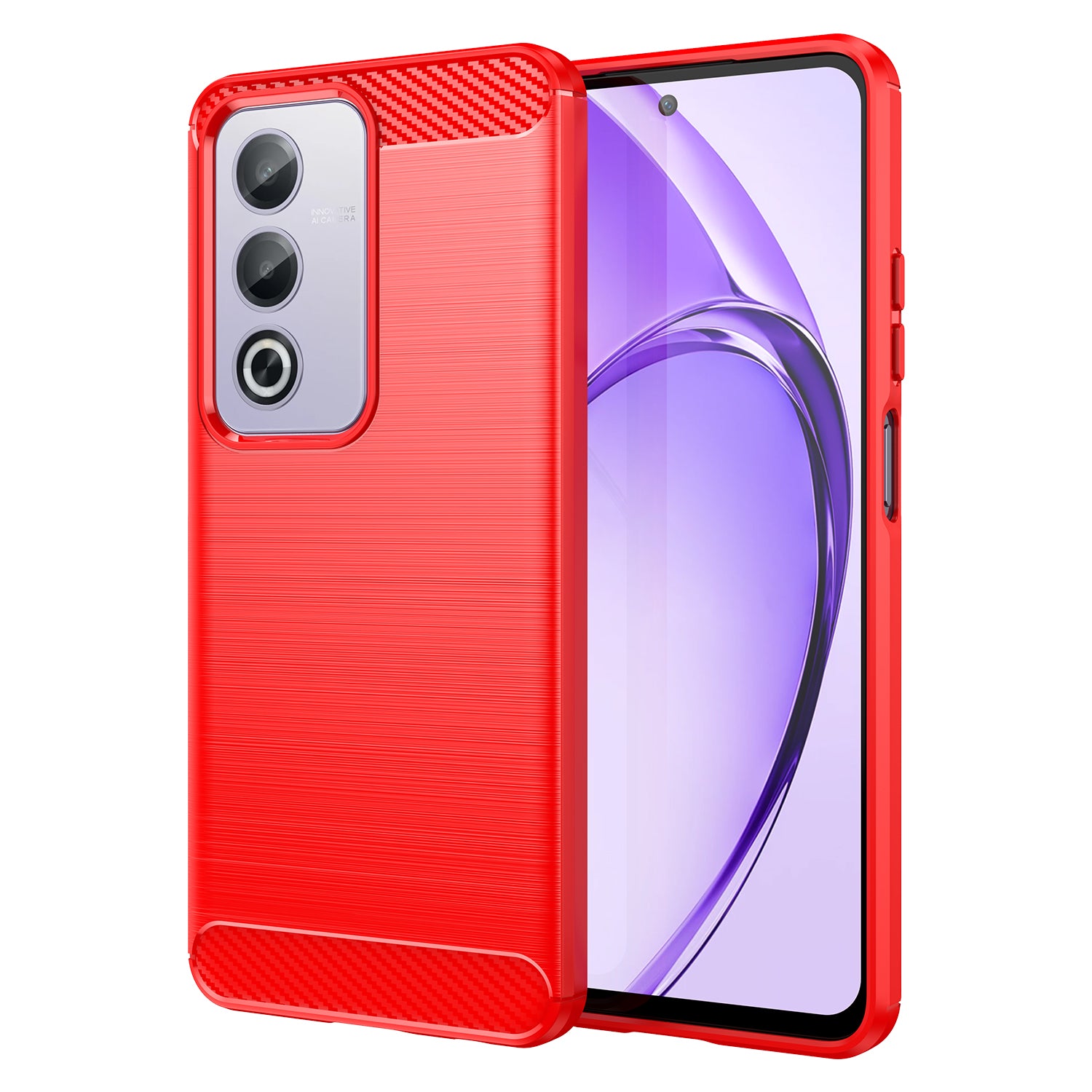 OPPO A80 5G Carbon Fibre Brushed Case (Red)