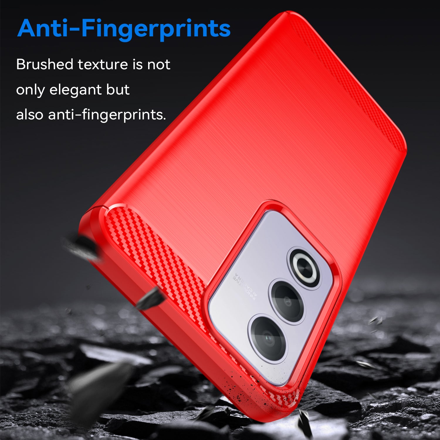 OPPO A80 5G Carbon Fibre Brushed Case (Red)