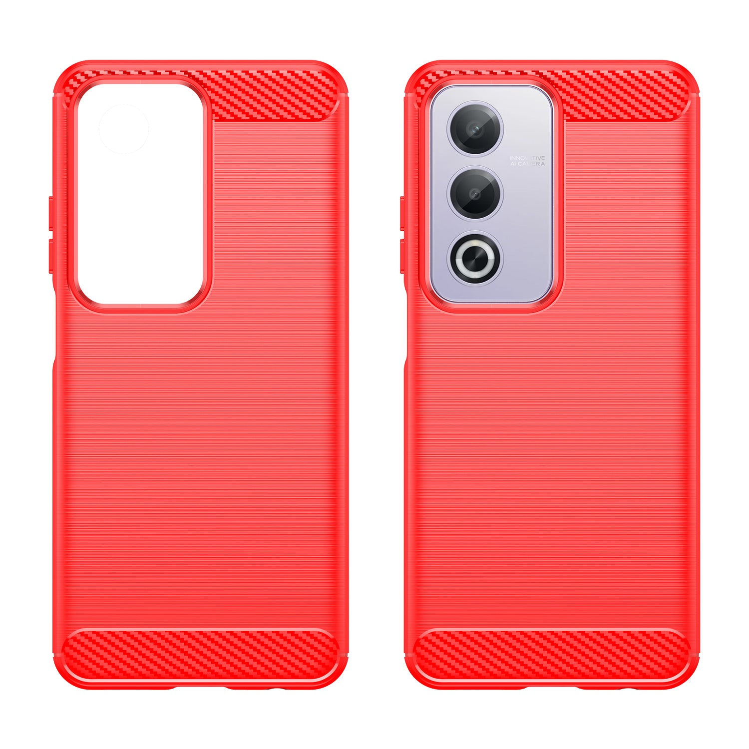 OPPO A80 5G Carbon Fibre Brushed Case (Red)