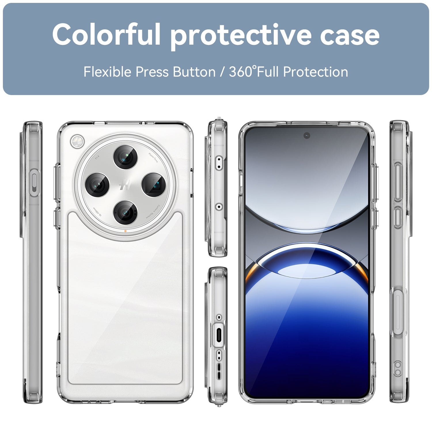 OPPO Find X8 Pro Soft TPU Bumper Case (Clear)