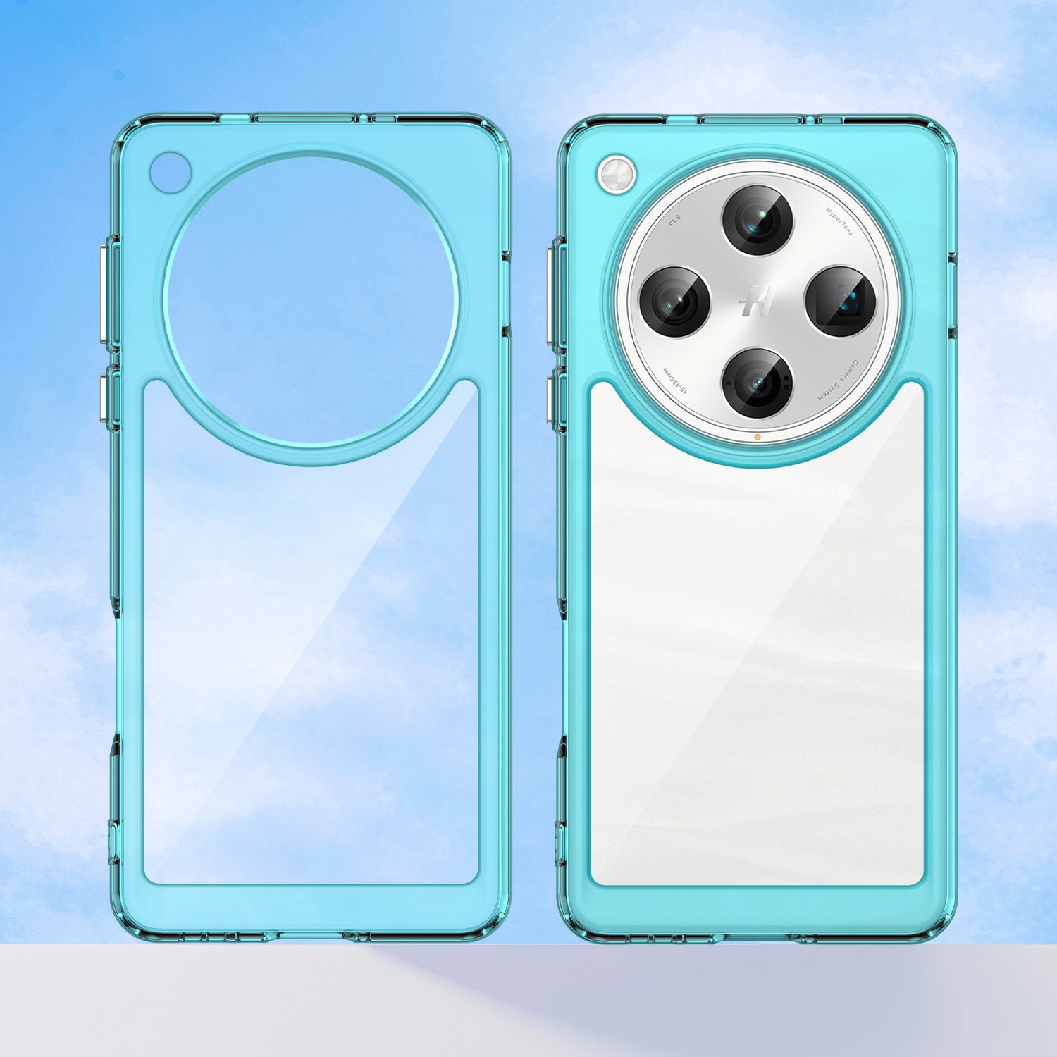 OPPO Find X8 Pro Soft TPU Bumper Case (Clear Blue)