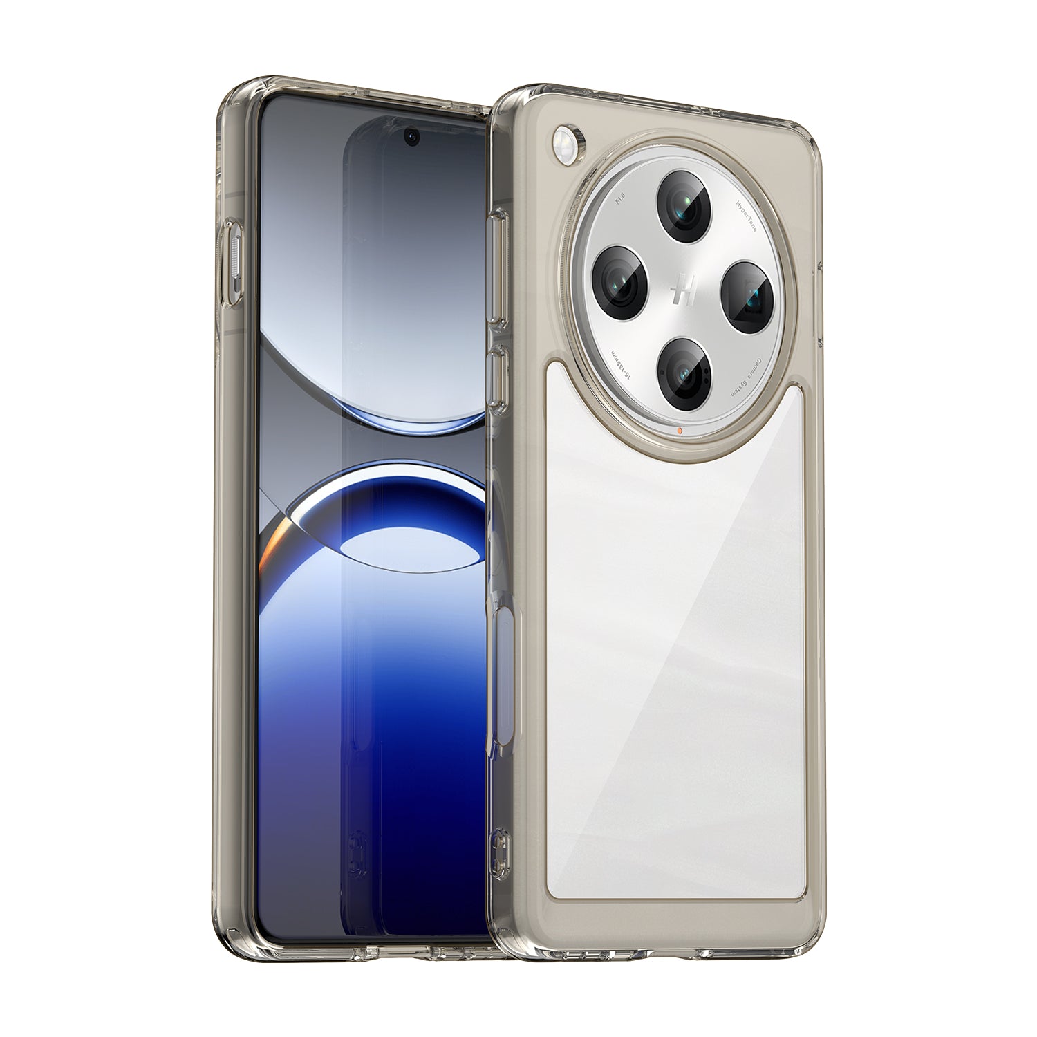 OPPO Find X8 Pro Soft TPU Bumper Case (Clear Grey)