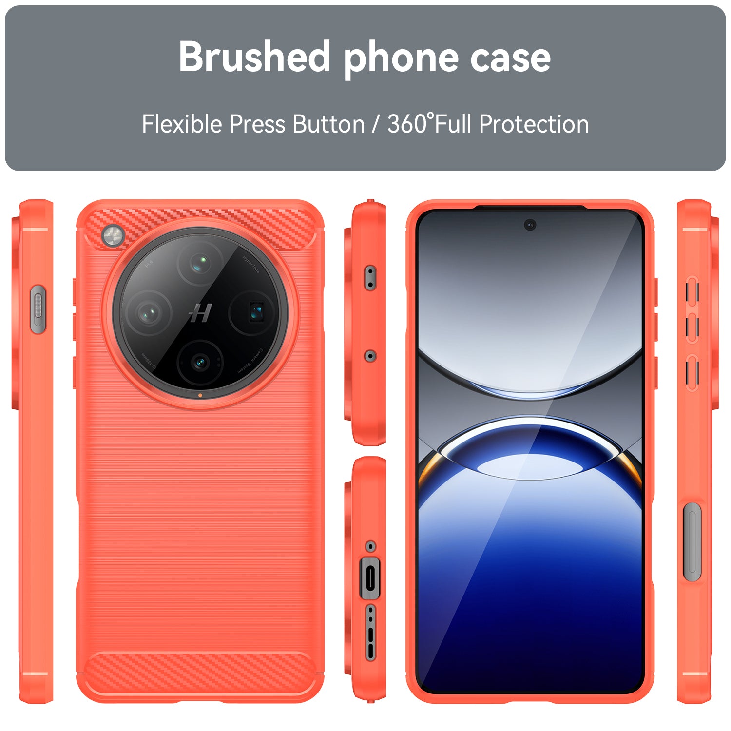 OPPO Find X8 Pro Carbon Fibre Brushed Case (Red)