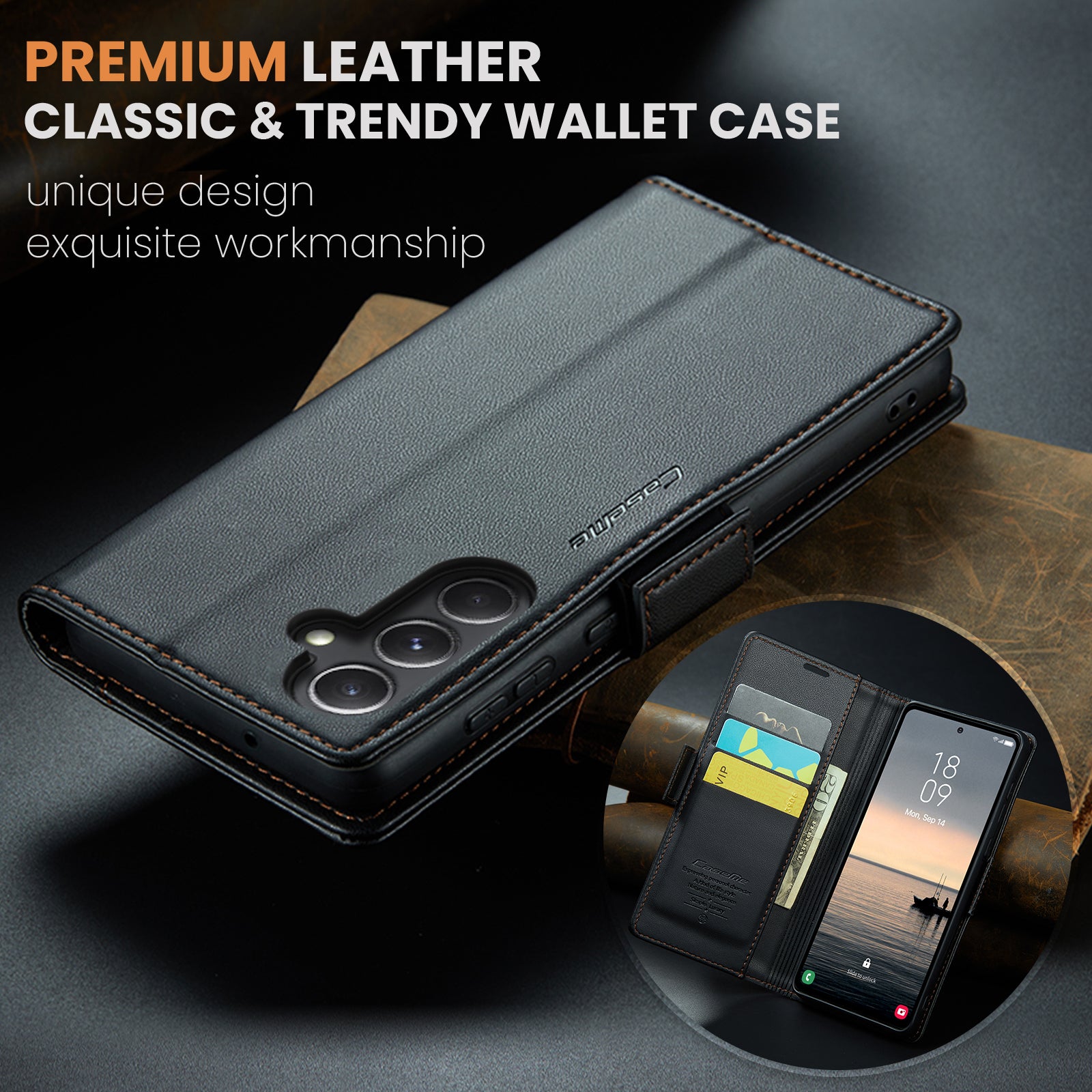 Samsung Galaxy S23 FE Retro PU Leather Wallet Case