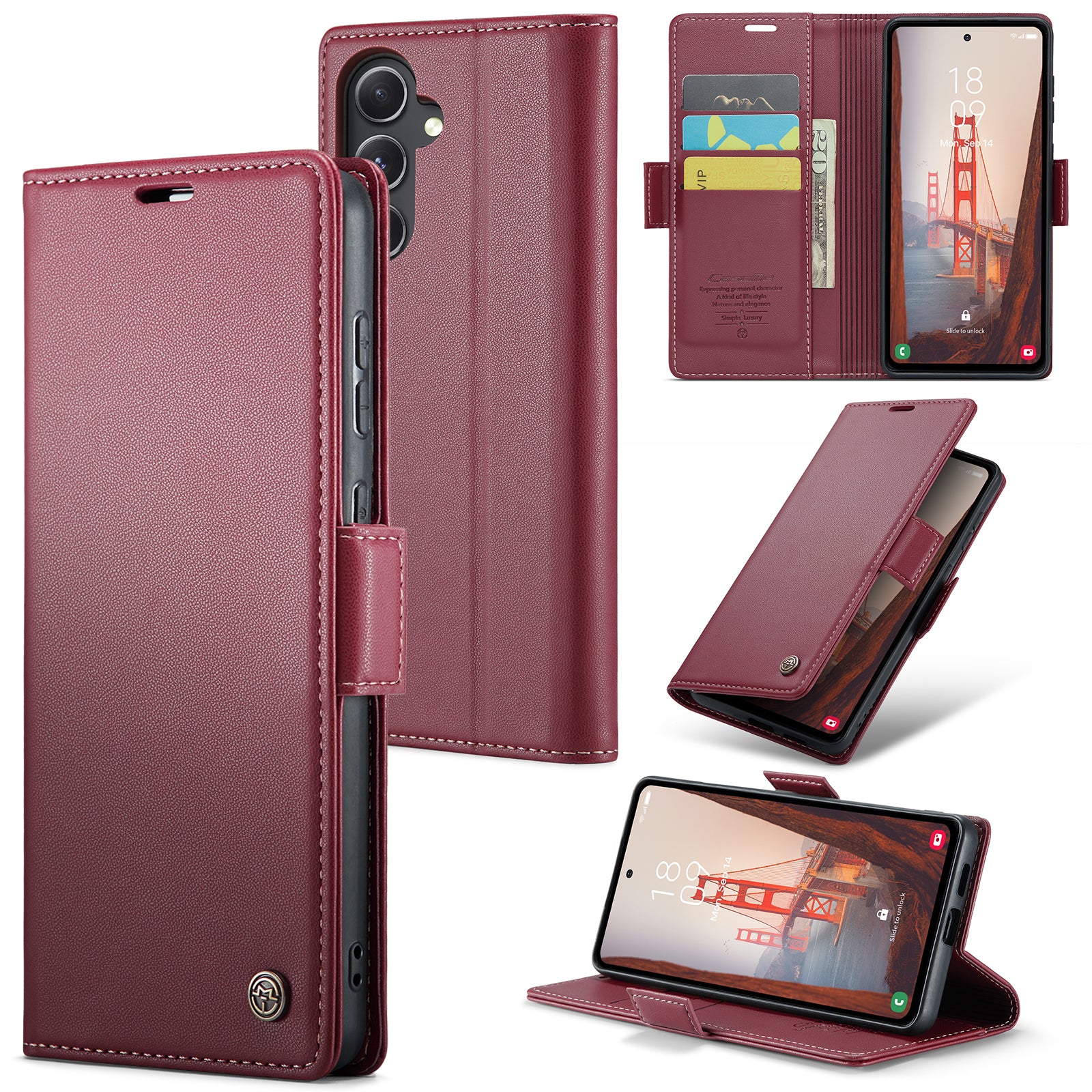 Samsung Galaxy S23 FE Retro PU Leather Wallet Case