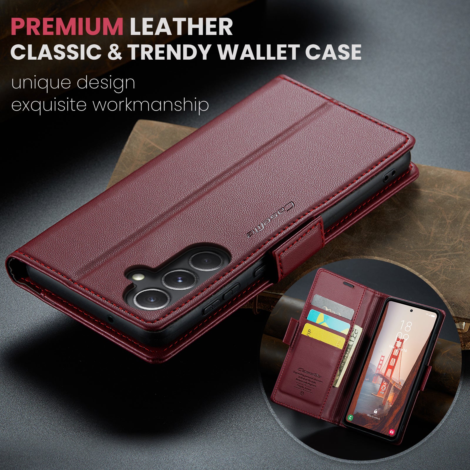 Samsung Galaxy S23 FE Retro PU Leather Wallet Case