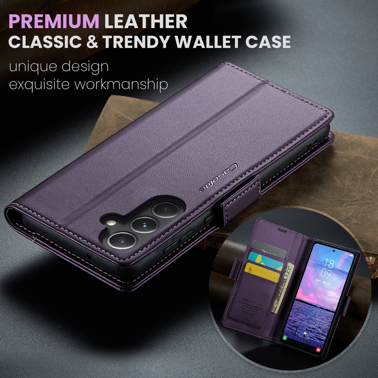 Samsung Galaxy S23 FE Retro PU Leather Wallet Case