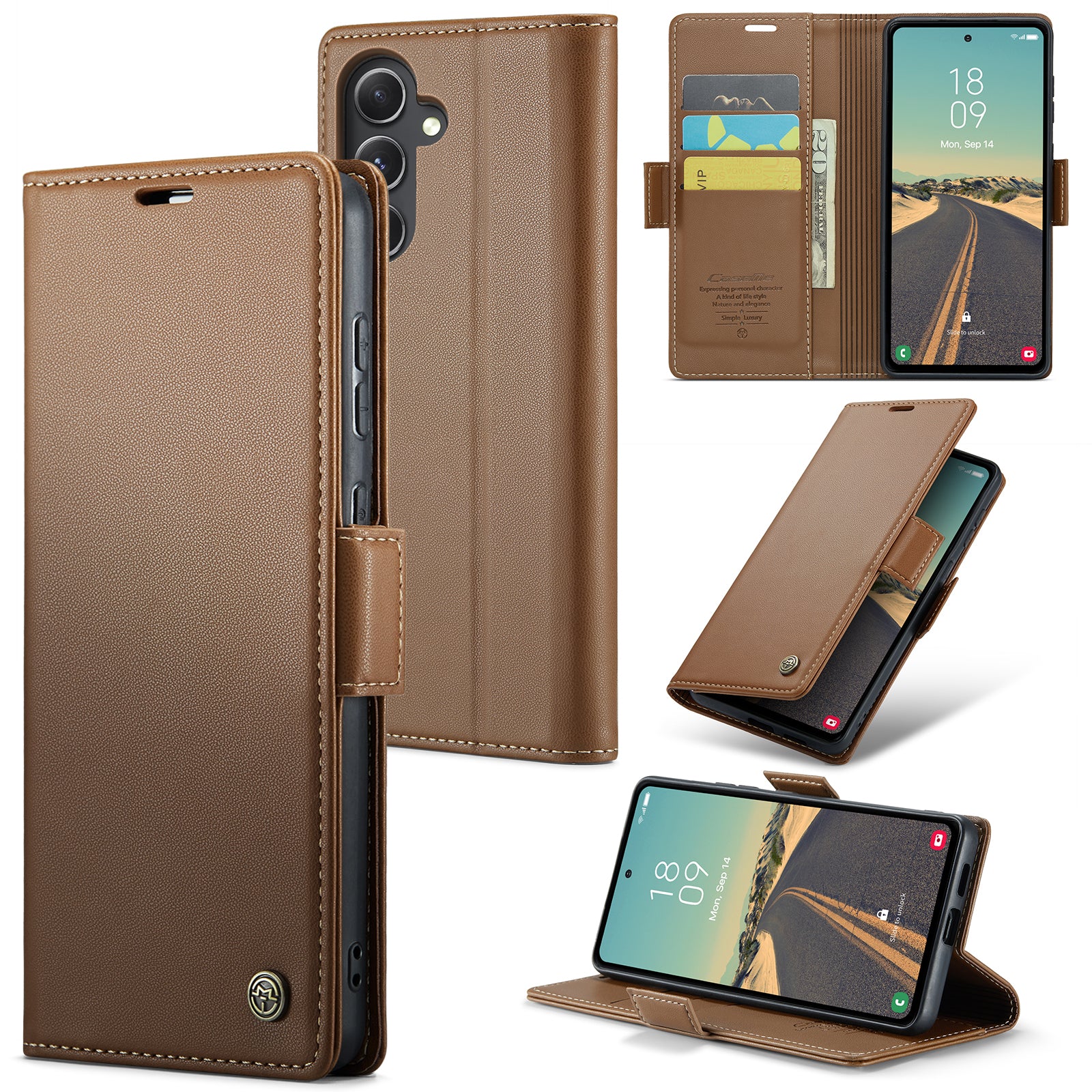 Samsung Galaxy S23 FE Retro PU Leather Wallet Case