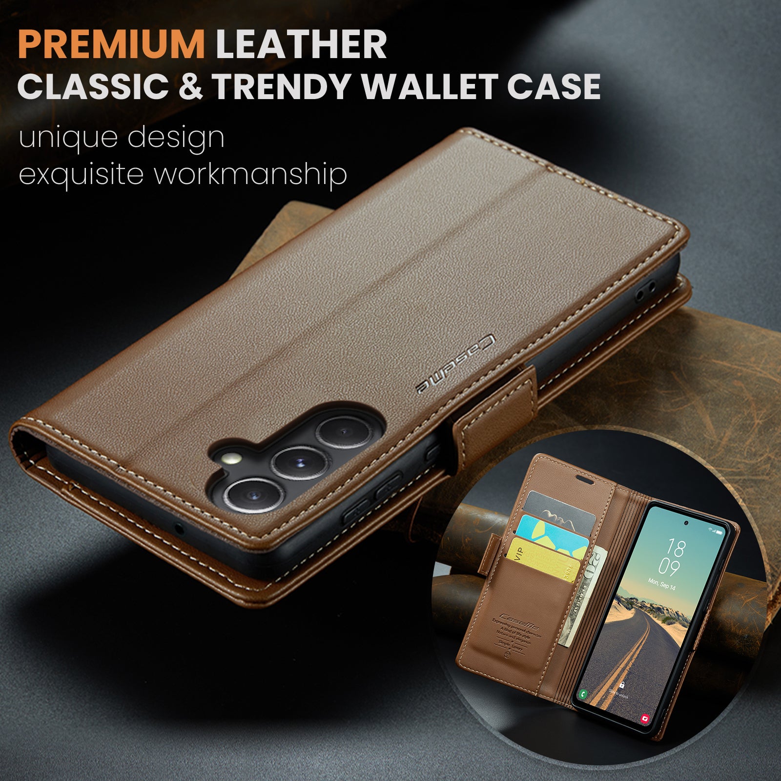 Samsung Galaxy S23 FE Retro PU Leather Wallet Case