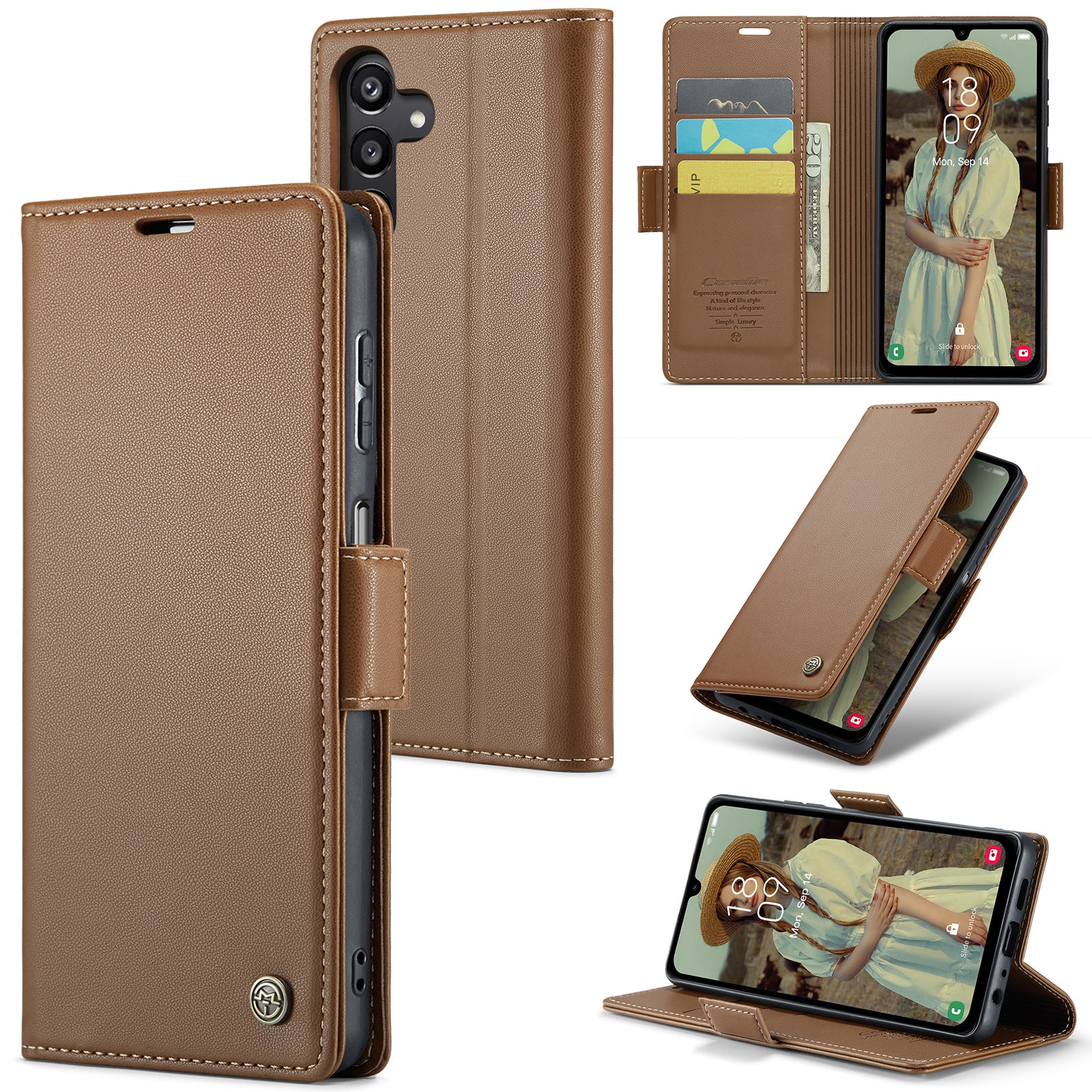 Samsung Galaxy A15 Retro PU Leather Wallet Case