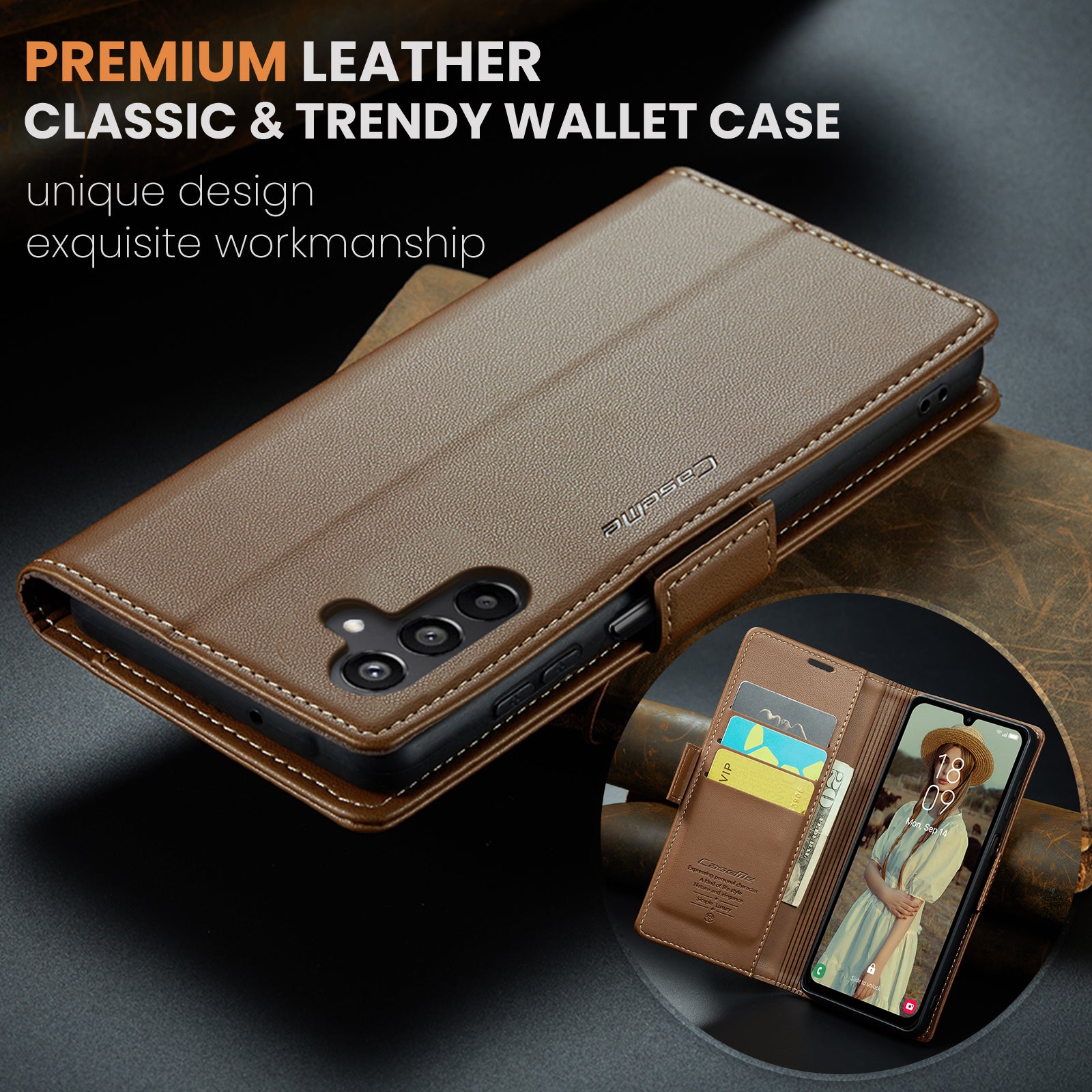 Samsung Galaxy A15 Retro PU Leather Wallet Case