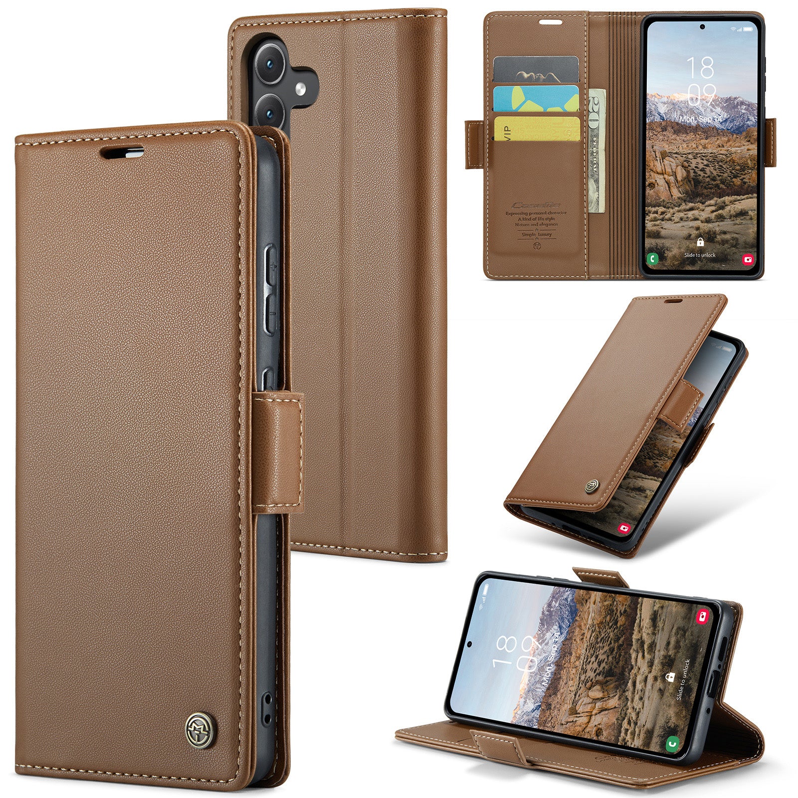 Samsung Galaxy A35 Retro PU Leather Wallet Case