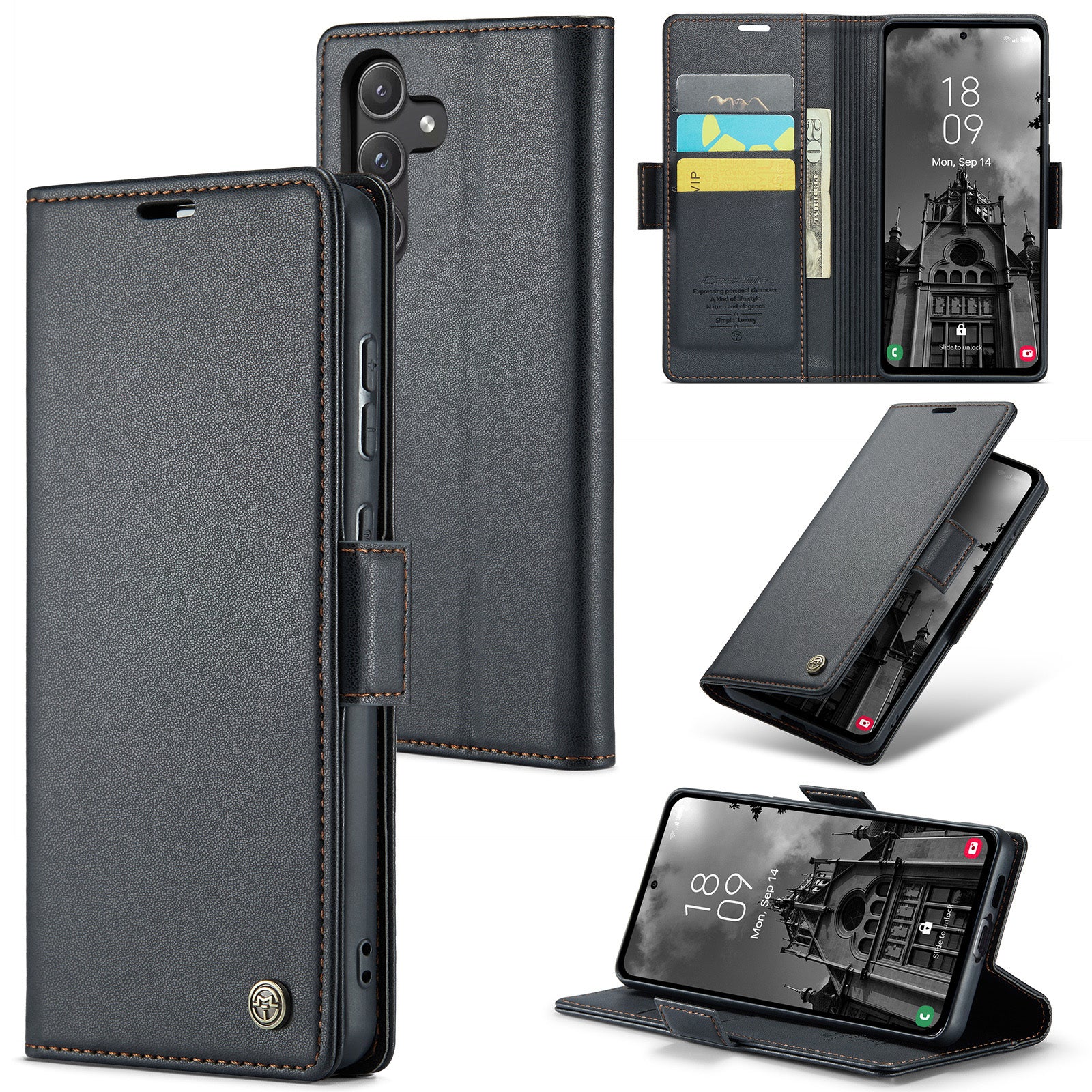 Samsung Galaxy A55 Retro PU Leather Wallet Case