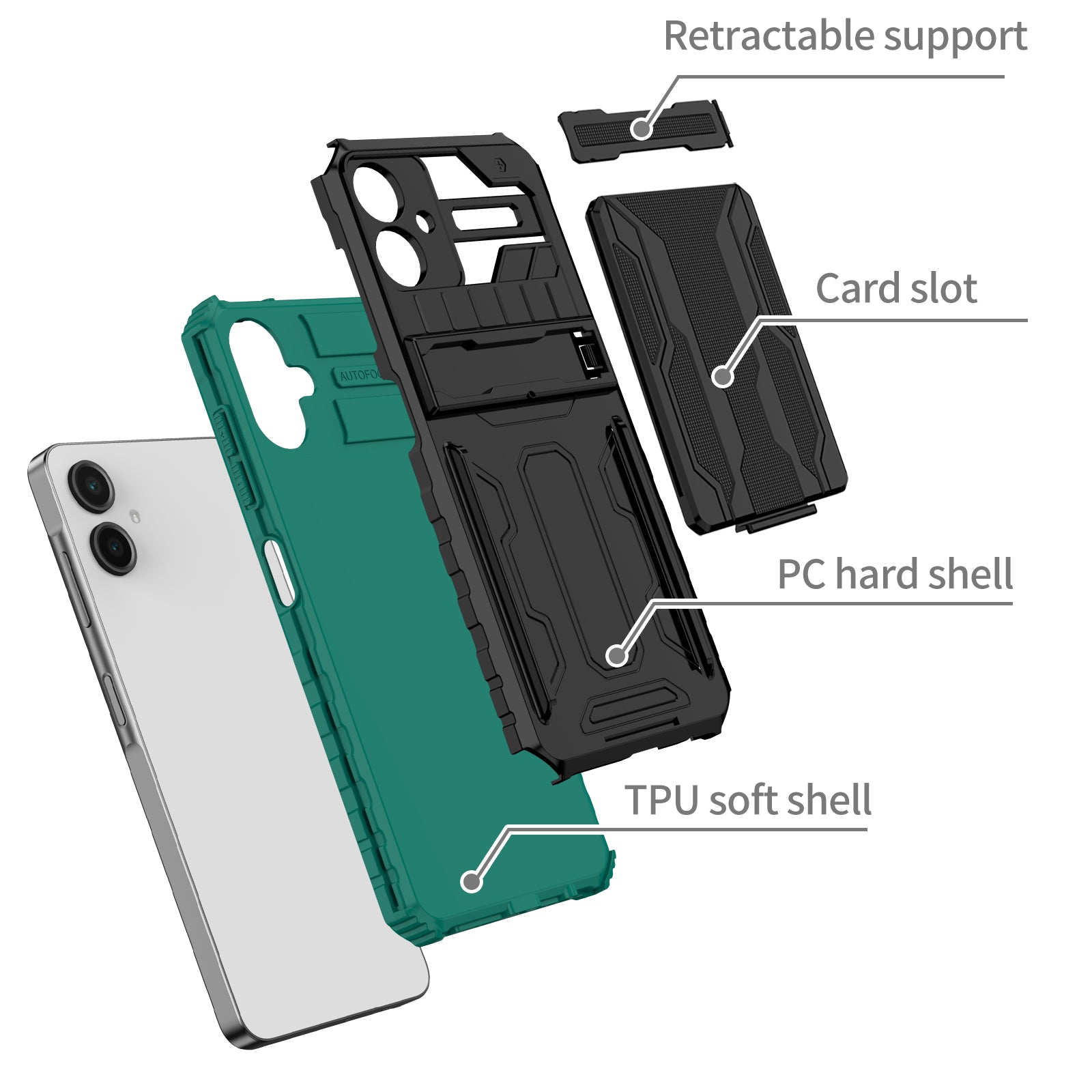 Samsung Galaxy A06 Kickstand Card Case