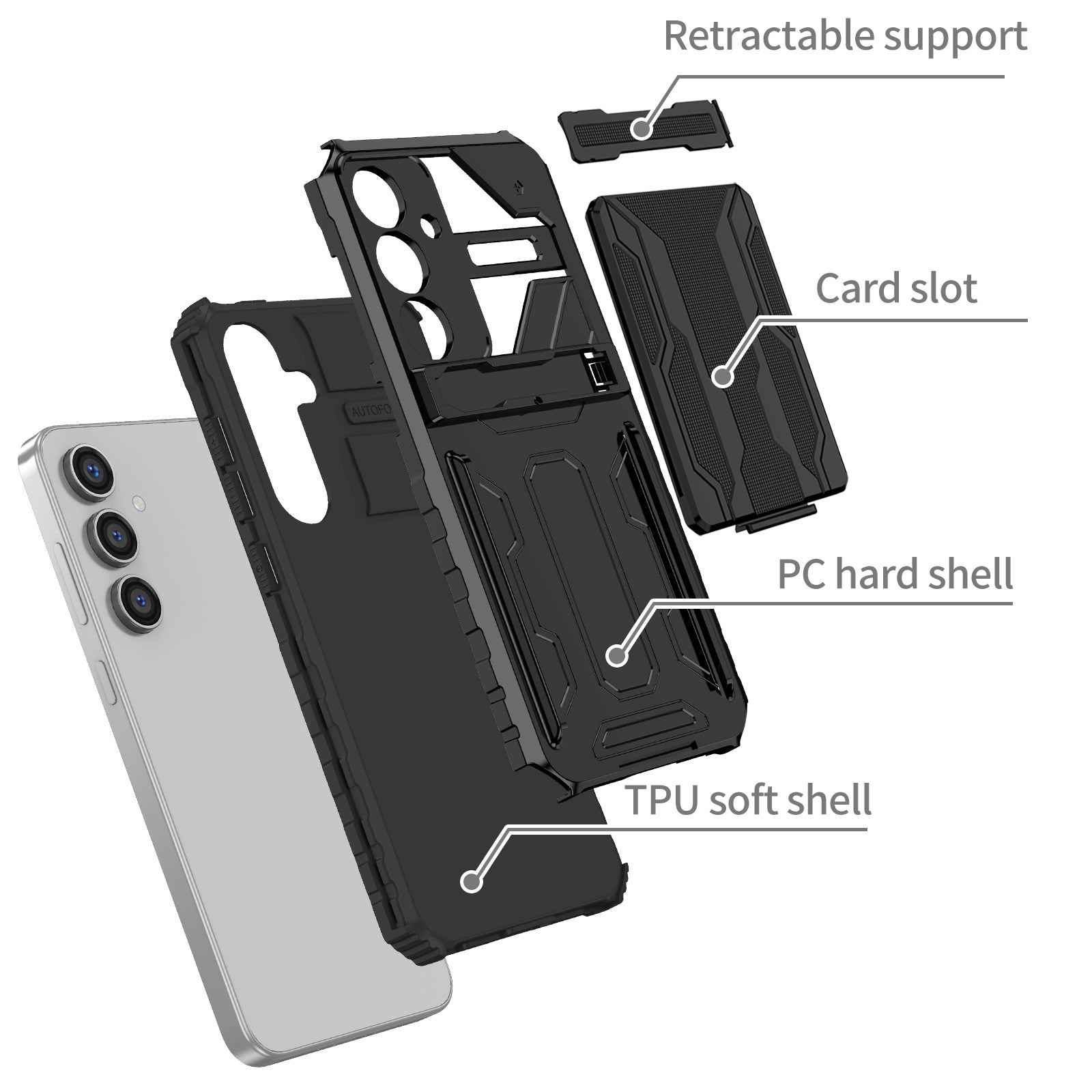 Samsung Galaxy S24 FE Kickstand Card Case