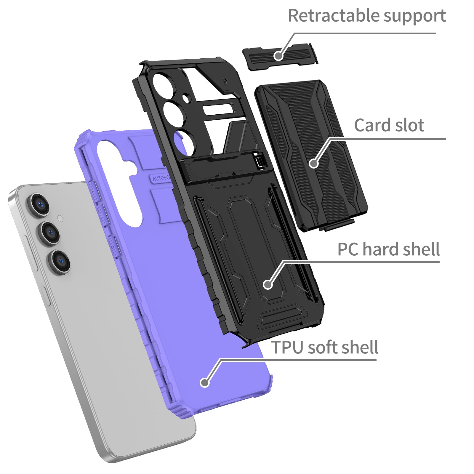 Samsung Galaxy S24 FE Kickstand Card Case