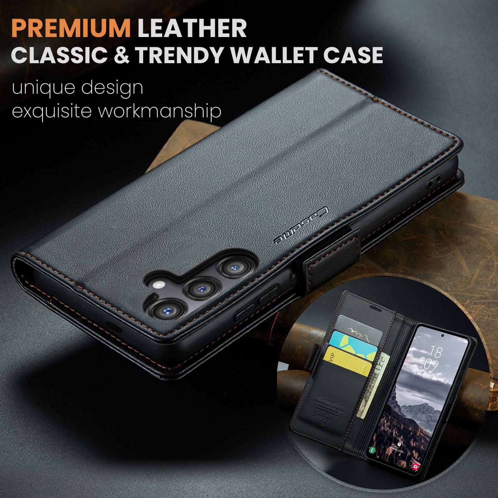 Samsung Galaxy S24 FE Retro PU Leather Wallet Case