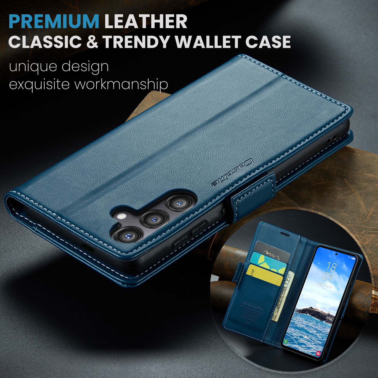 Samsung Galaxy S24 FE Retro PU Leather Wallet Case