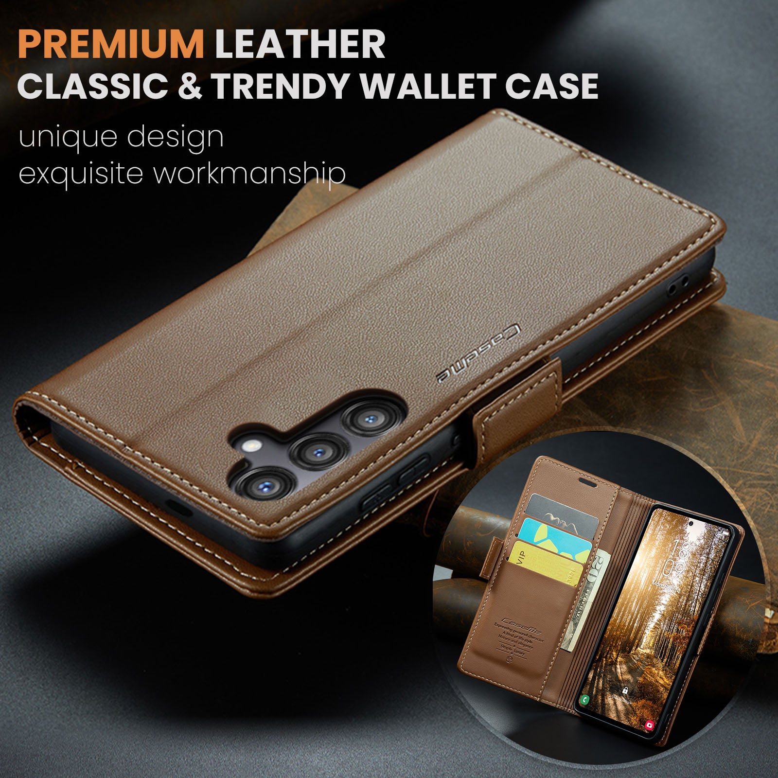 Samsung Galaxy S24 FE Retro PU Leather Wallet Case