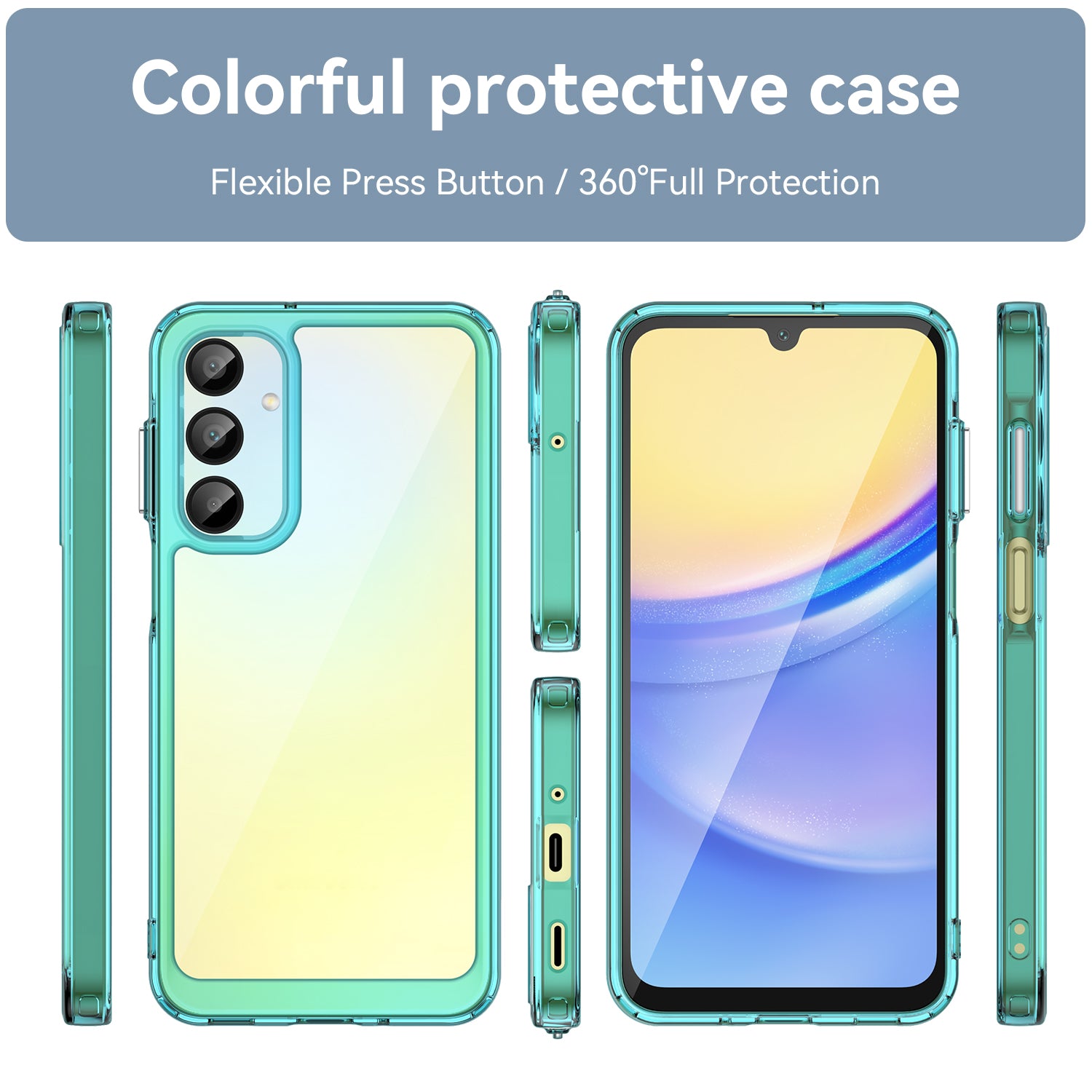 Samsung Galaxy A16 5G Soft TPU Bumper Case (Clear Blue)