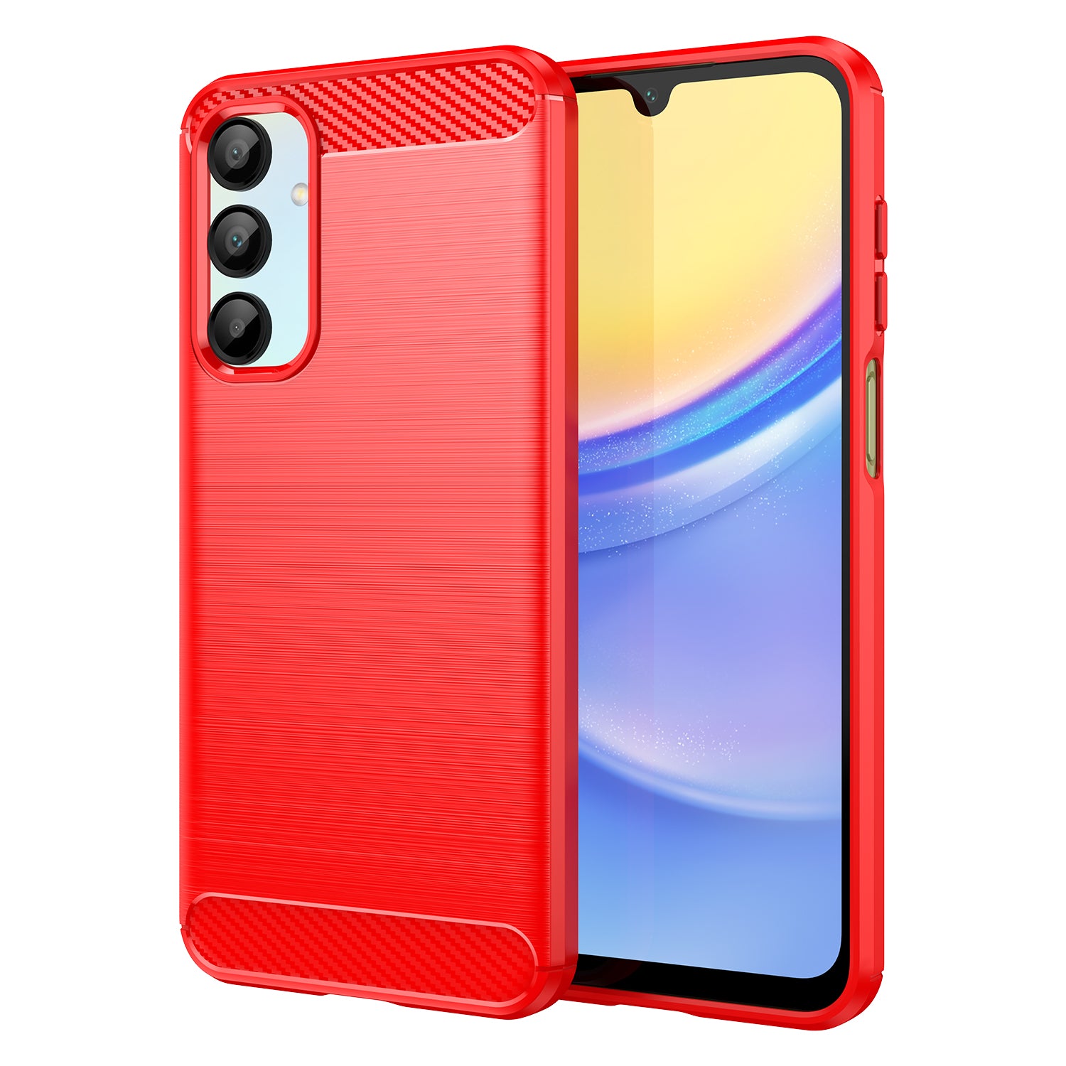 Samsung Galaxy A16 5G Carbon Fibre Brushed Case (Red)