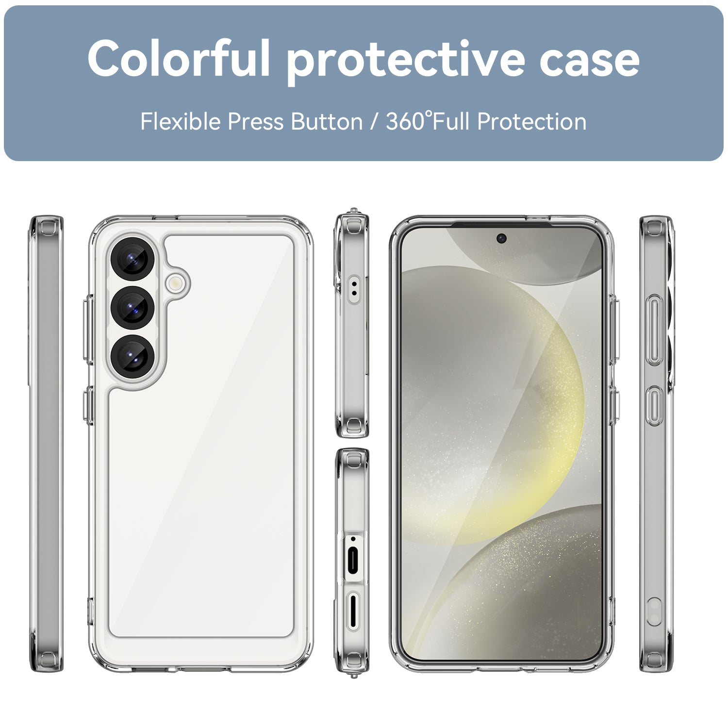 Samsung Galaxy S25 Soft TPU Bumper Case (Clear)