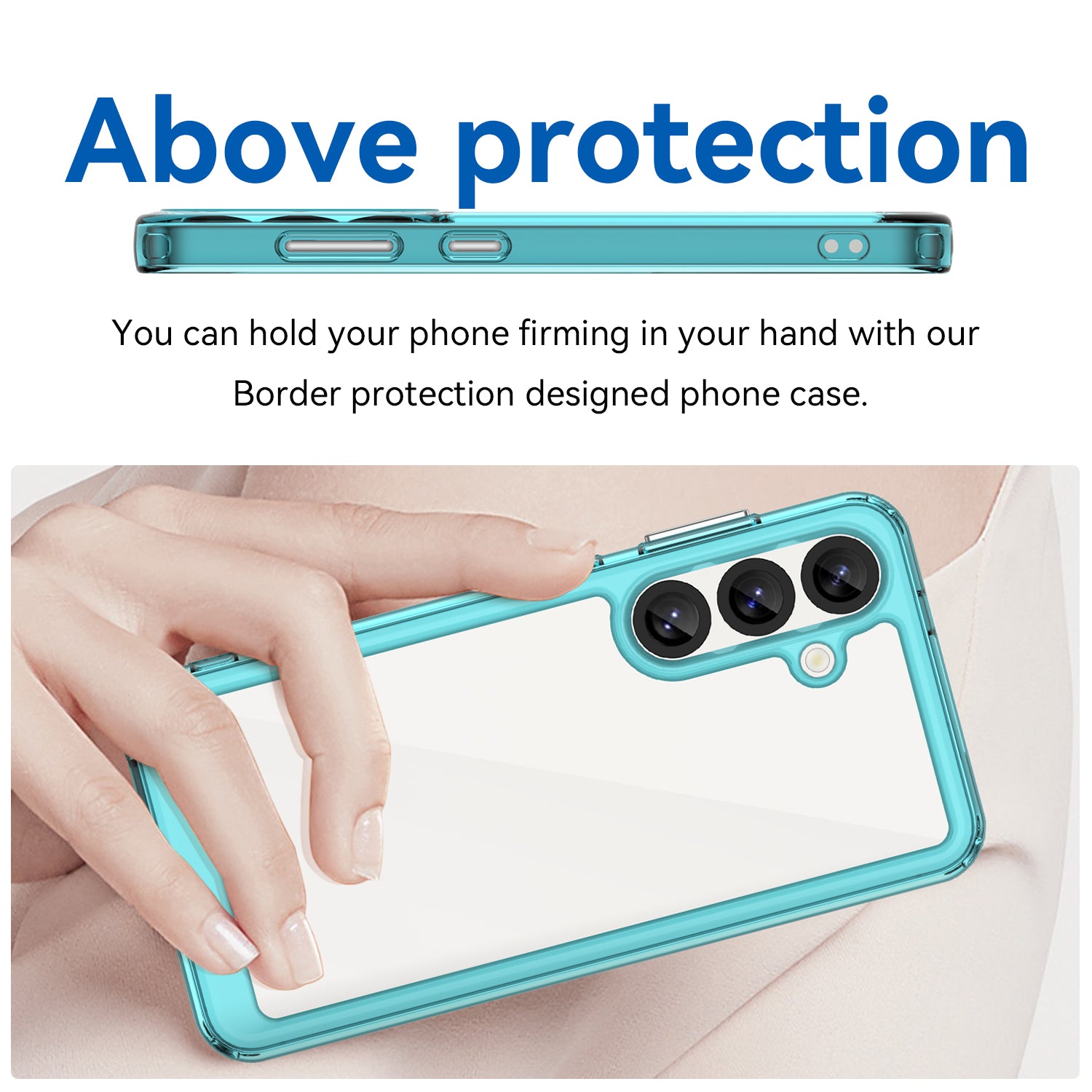 Samsung Galaxy S25 Soft TPU Bumper Case (Clear Blue)