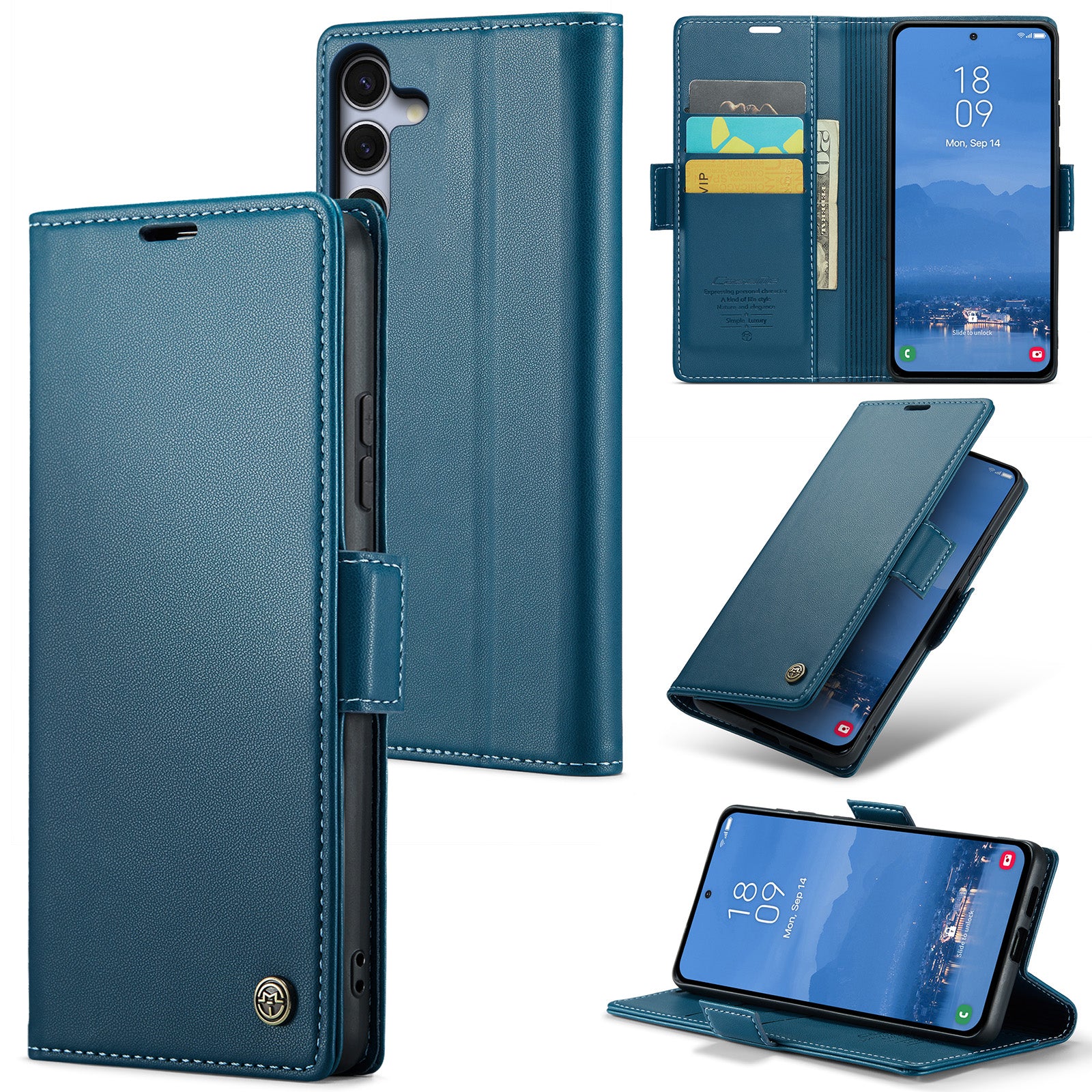 Samsung Galaxy S25 Retro PU Leather Wallet Case