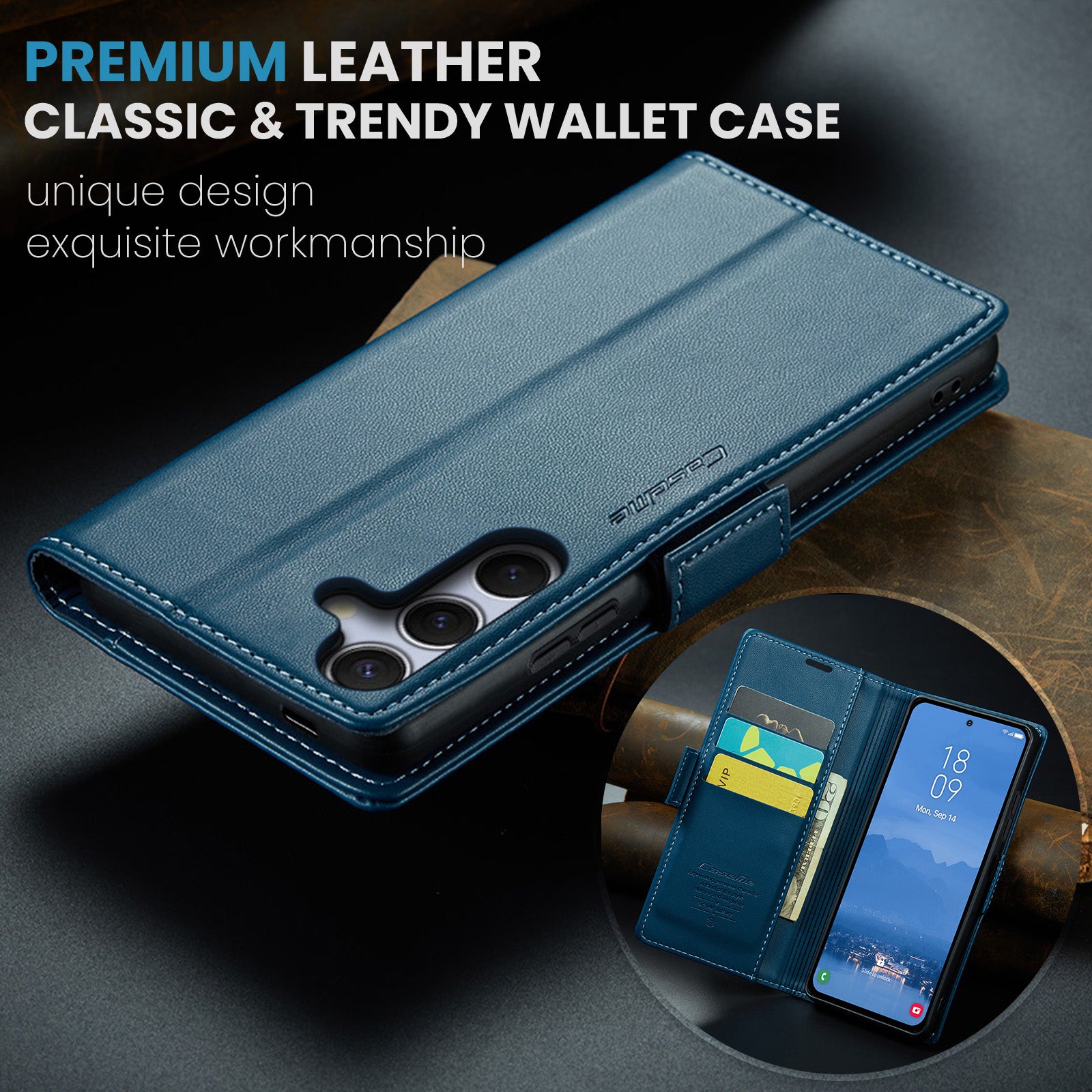 Samsung Galaxy S25 Retro PU Leather Wallet Case