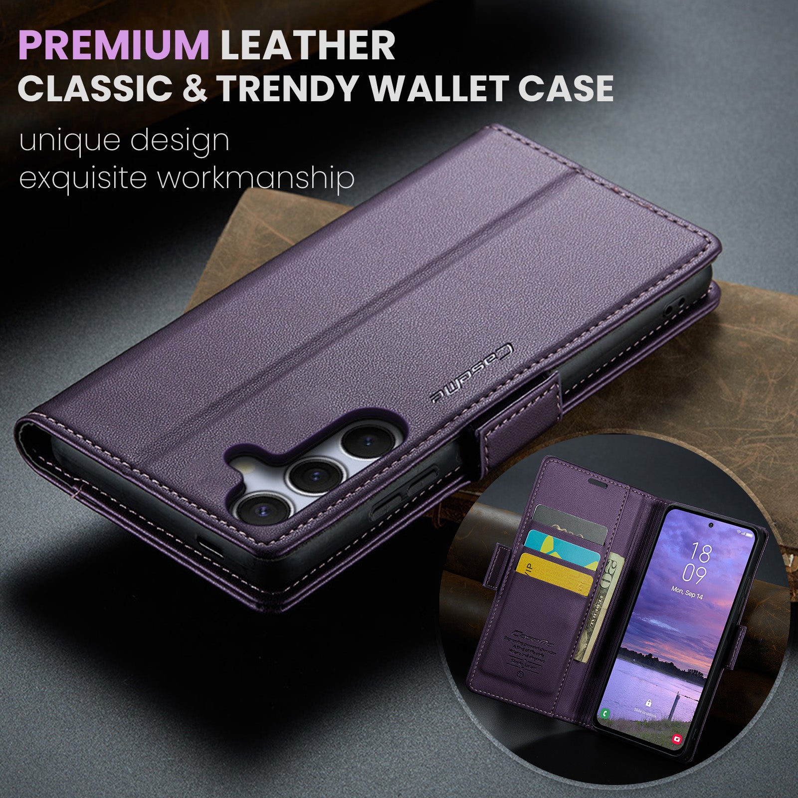 Samsung Galaxy S25 Retro PU Leather Wallet Case