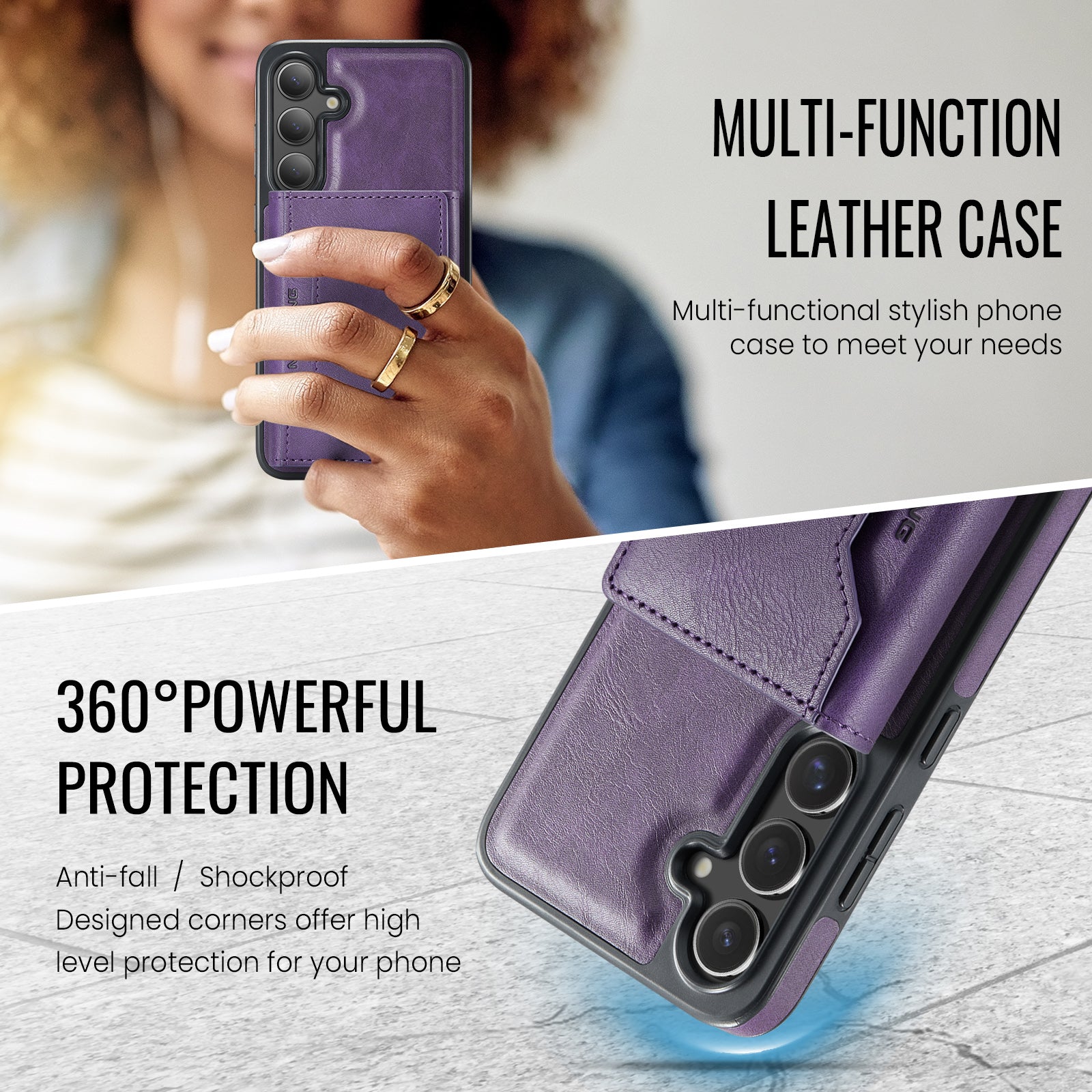 Samsung Galaxy S25 DG.Ming MagSafe Wallet Case (Purple)