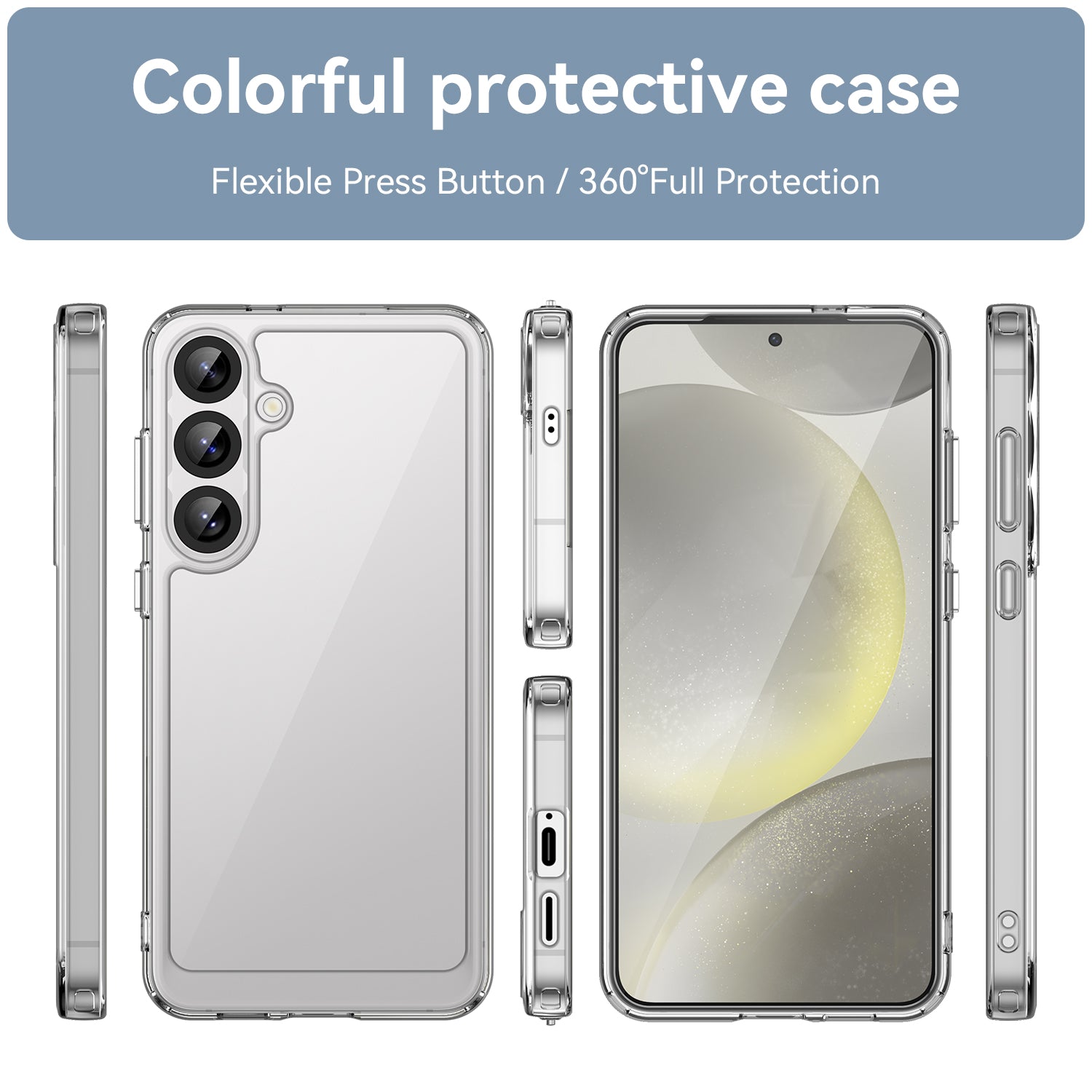 Samsung Galaxy S25 Plus Soft TPU Bumper Case (Clear)