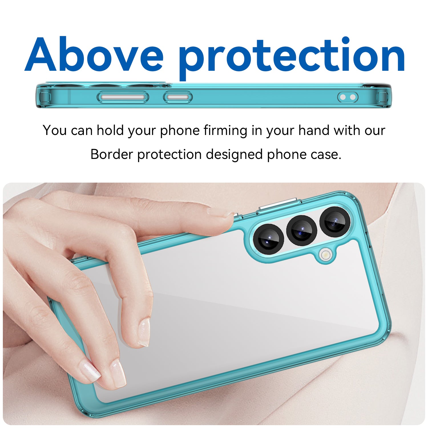 Samsung Galaxy S25 Plus Soft TPU Bumper Case (Clear Blue)