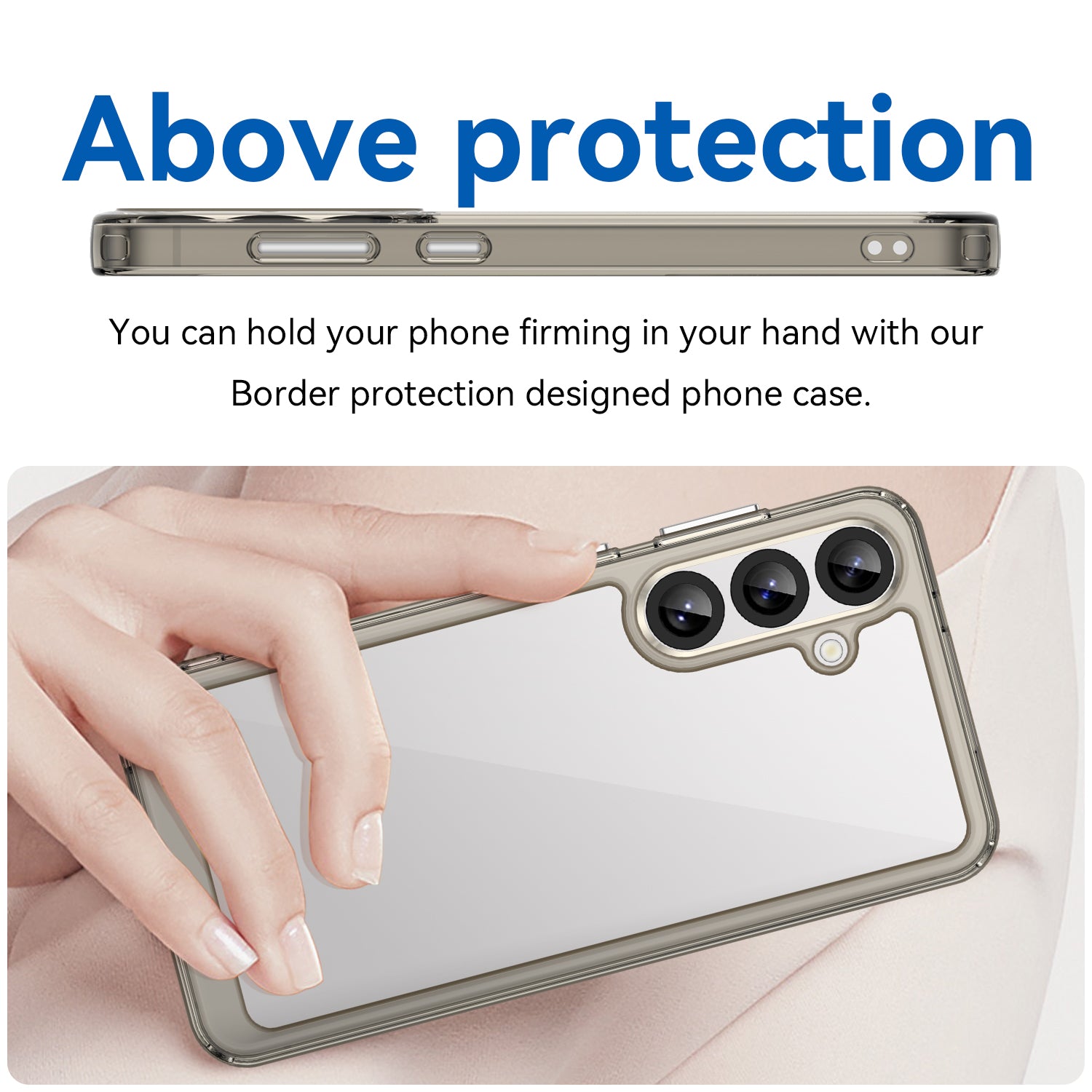 Samsung Galaxy S25 Plus Soft TPU Bumper Case (Clear Grey)