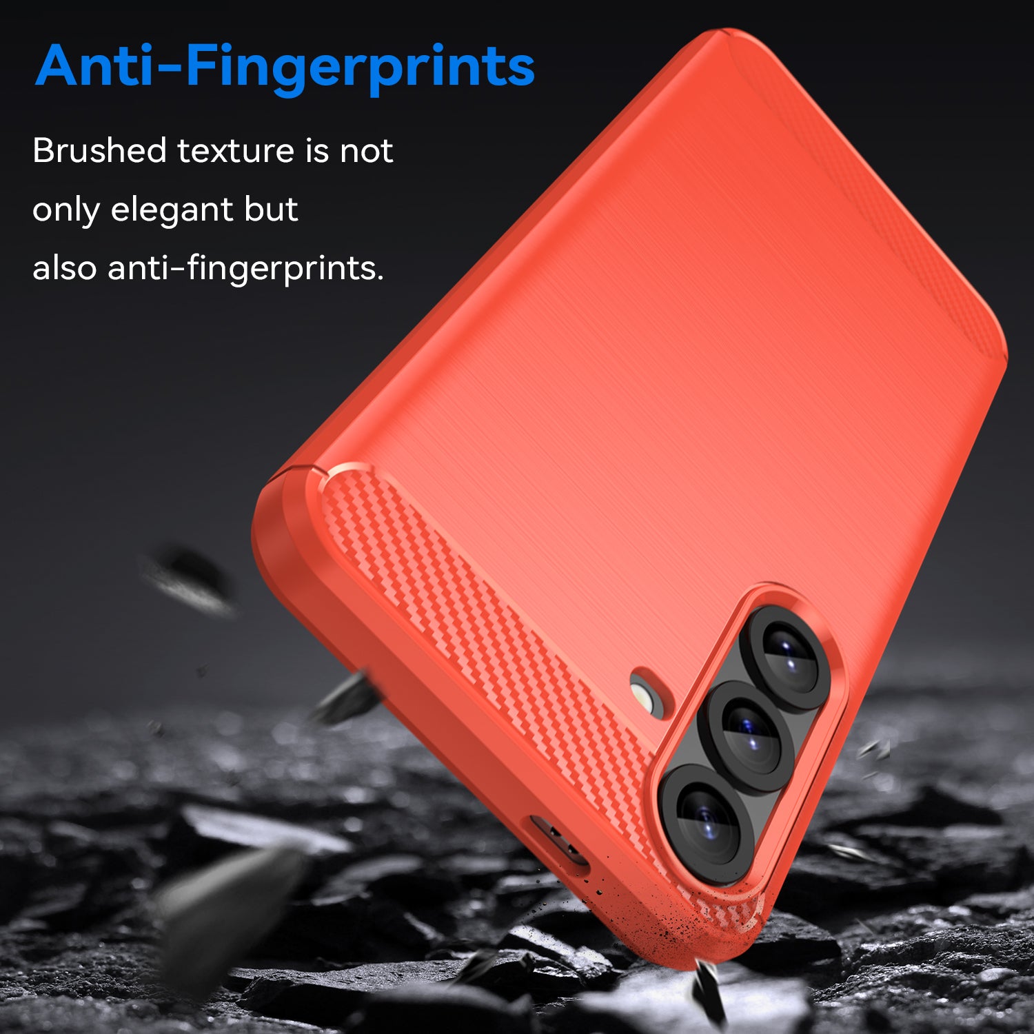 Samsung Galaxy S25 Plus Carbon Fibre Brushed Case (Red)