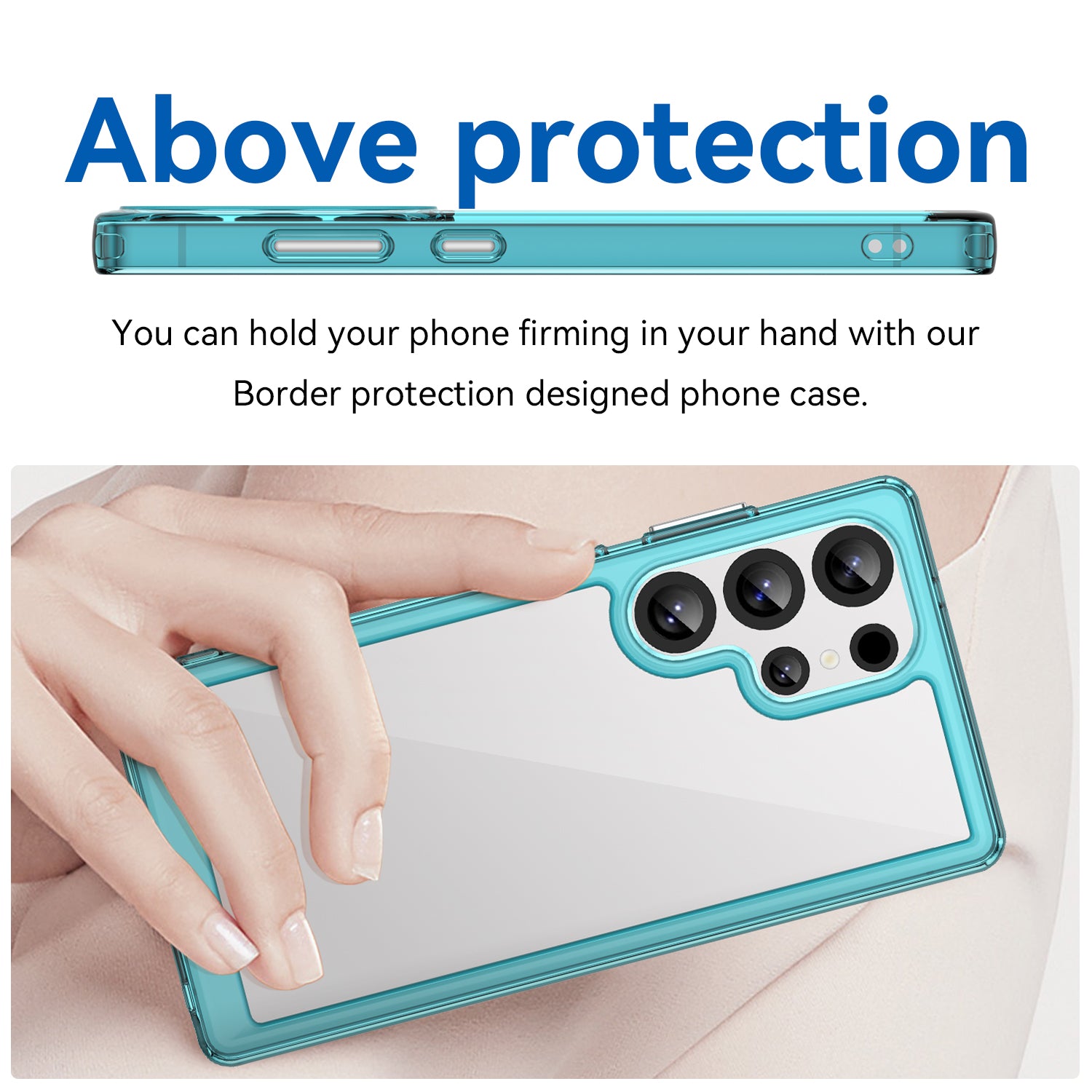 Samsung Galaxy S25 Ultra Soft TPU Bumper Case (Clear Blue)