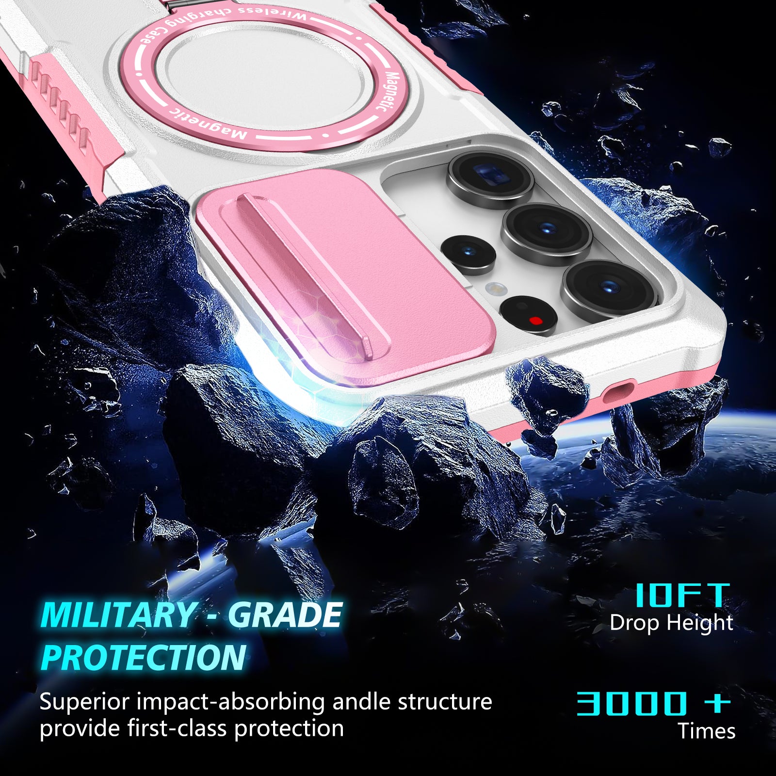 Samsung Galaxy S25 Ultra Magsafe Sliding Cover Case (PinkWhite)