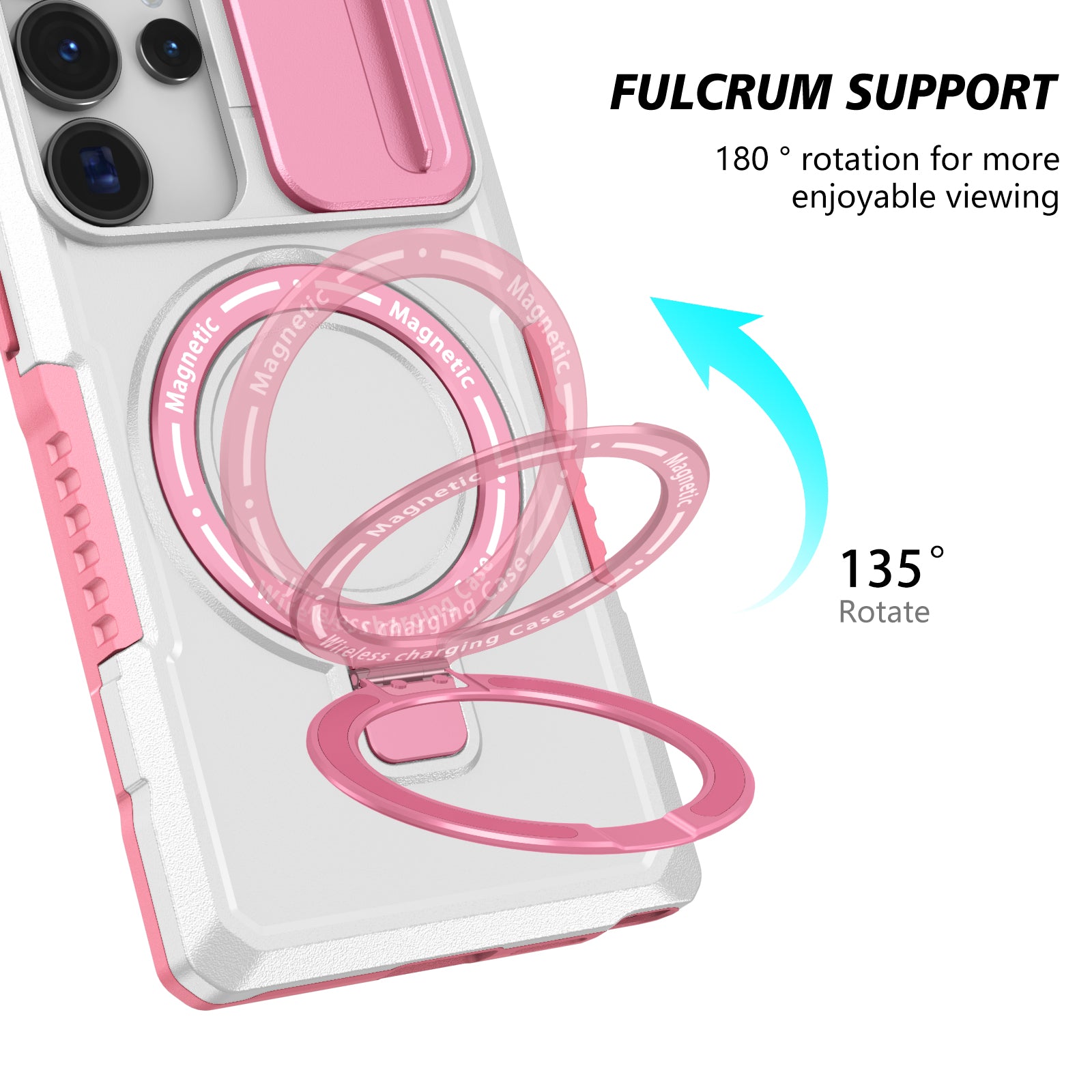 Samsung Galaxy S25 Ultra Magsafe Sliding Cover Case (PinkWhite)