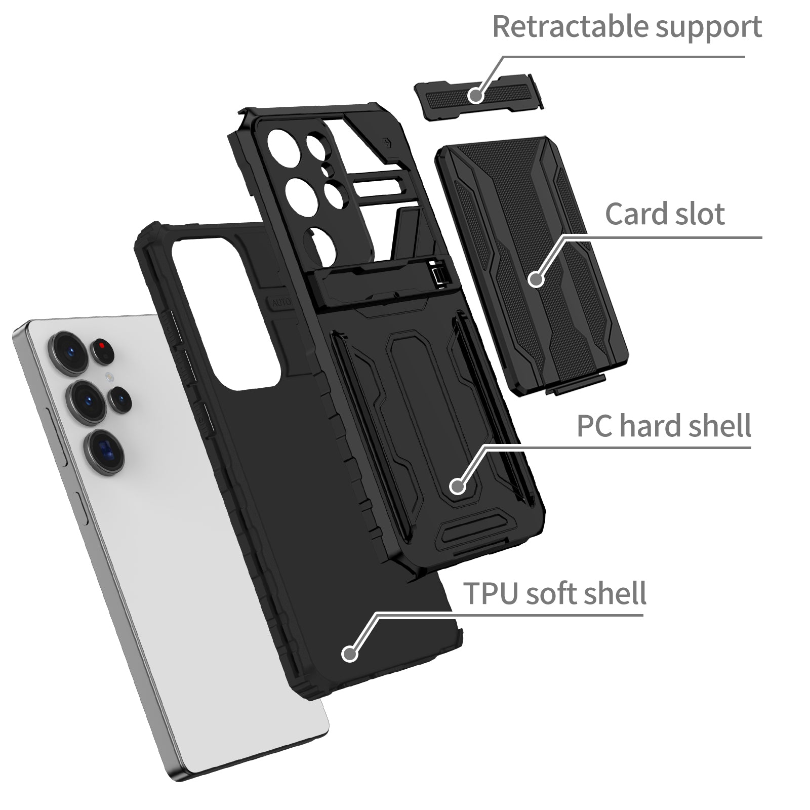 Samsung Galaxy S25 Ultra Kickstand Card Case