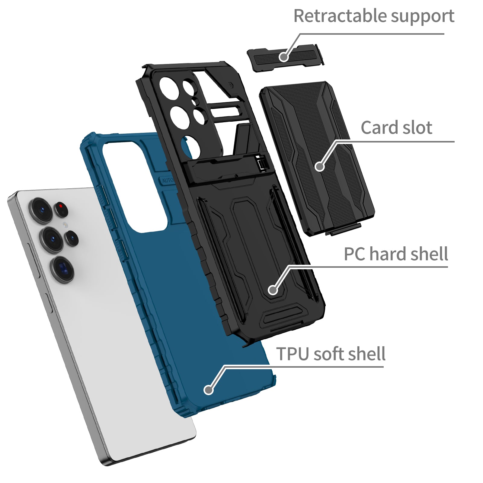 Samsung Galaxy S25 Ultra Kickstand Card Case