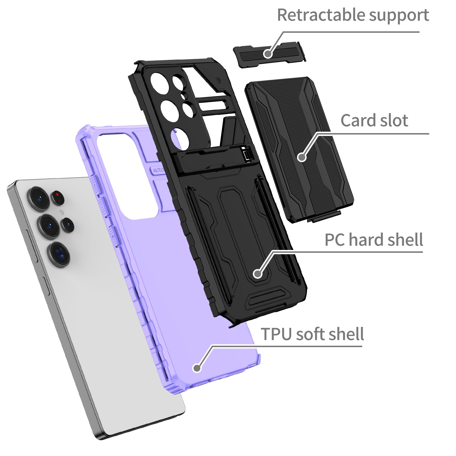 Samsung Galaxy S25 Ultra Kickstand Card Case