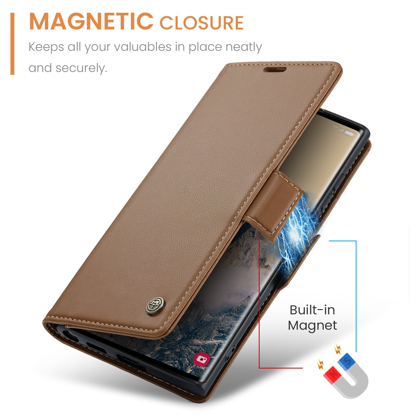 Samsung Galaxy S25 Ultra Retro PU Leather Wallet Case